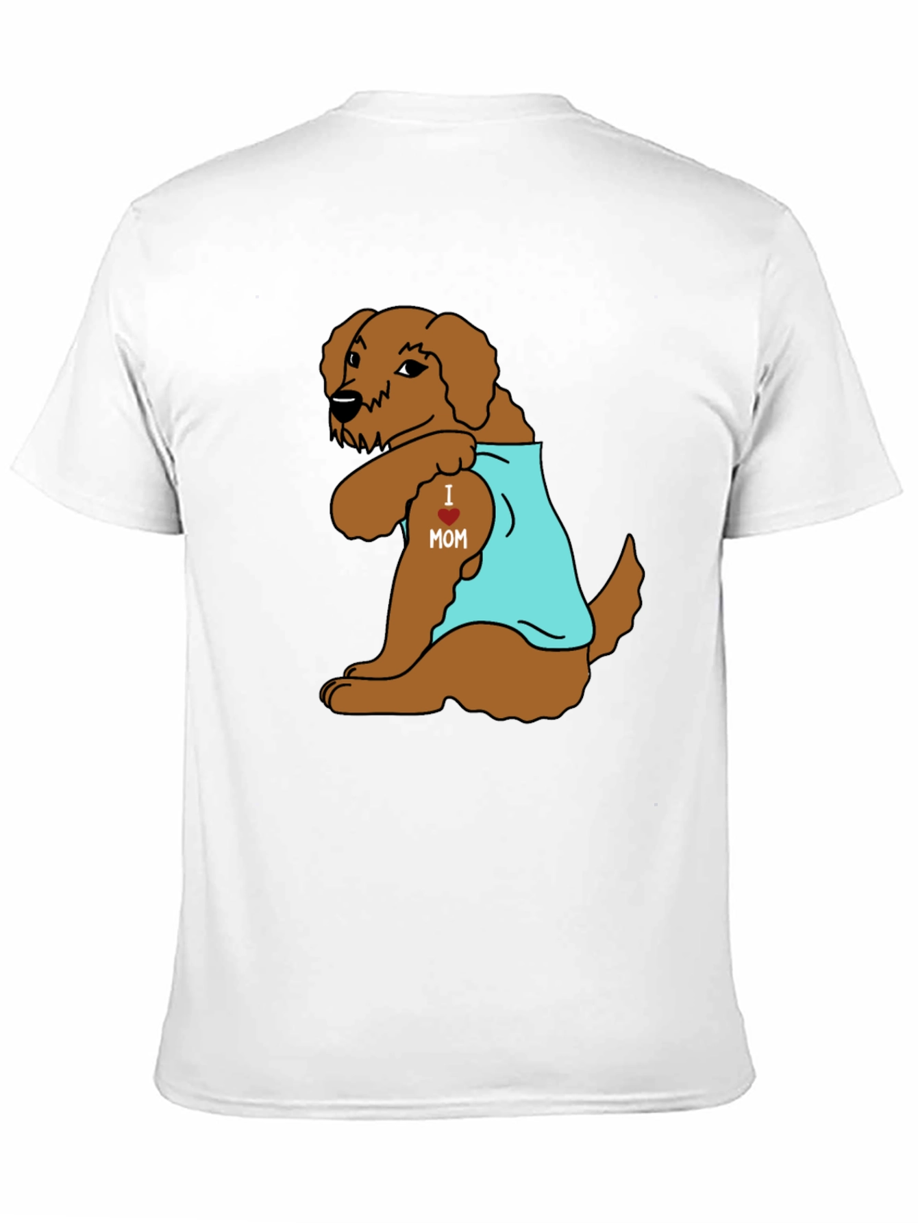 Dog I Heart Mom Tattoo Black T-Shirt