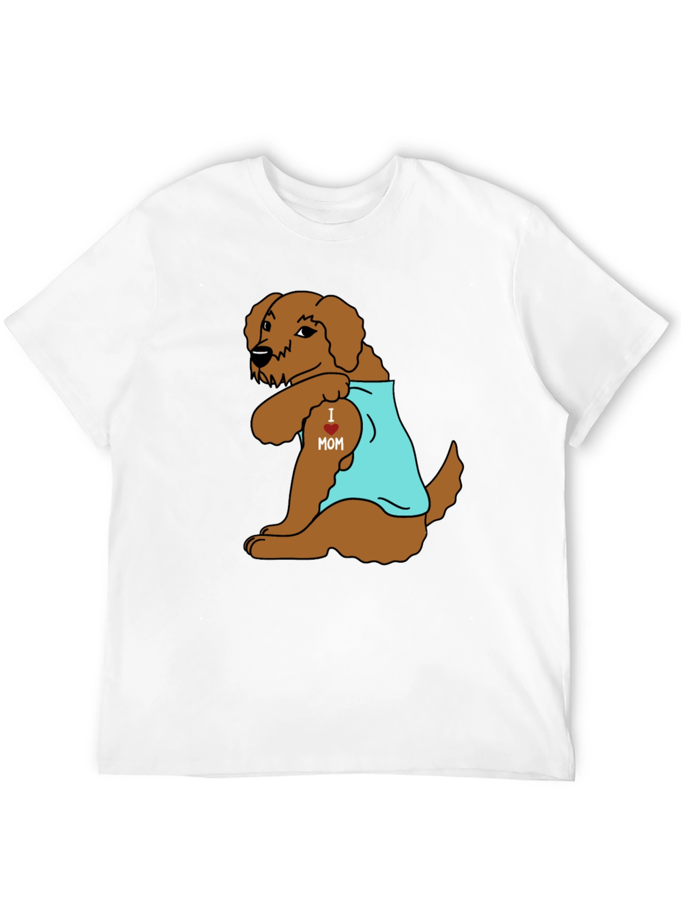 Dog I Heart Mom Tattoo Black T-Shirt