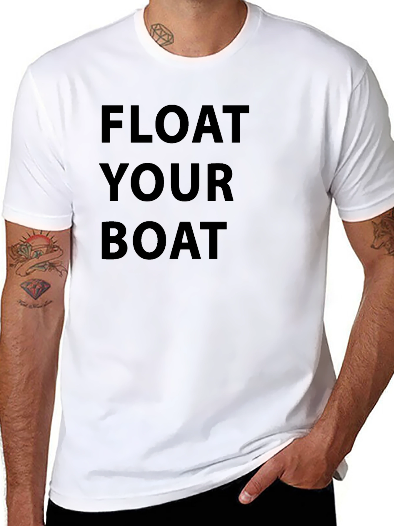 Float Your Boat Graphic Tee - Black Cotton T-Shirt