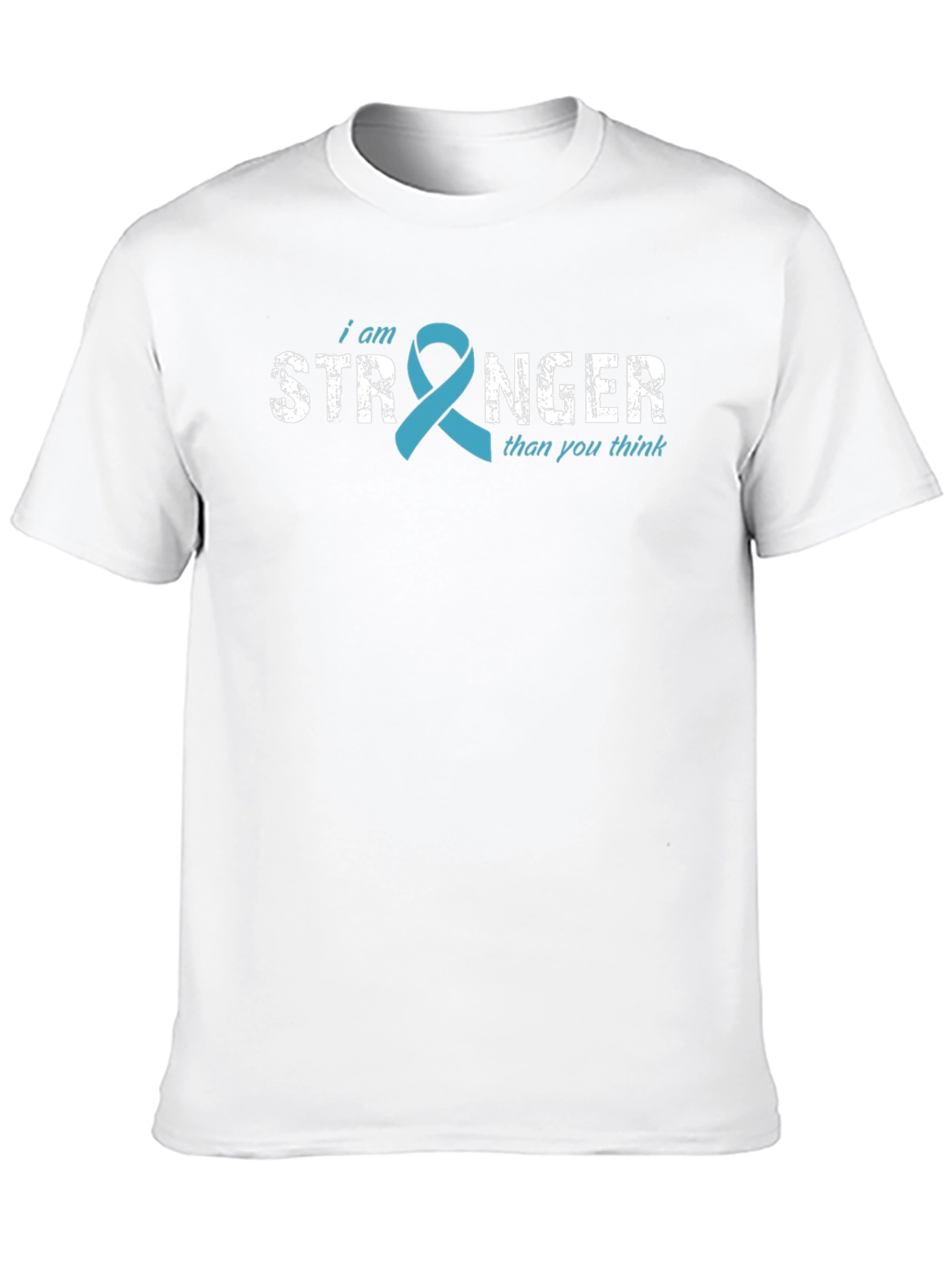 I am Stronger Ribbon T-Shirt - Teal Awareness