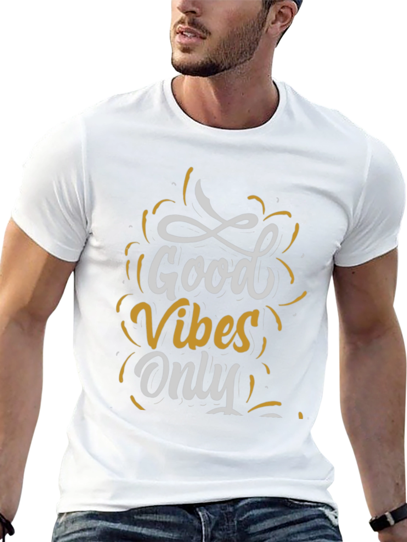 Good Vibes Only Graphic Tee - Casual Black T-Shirt