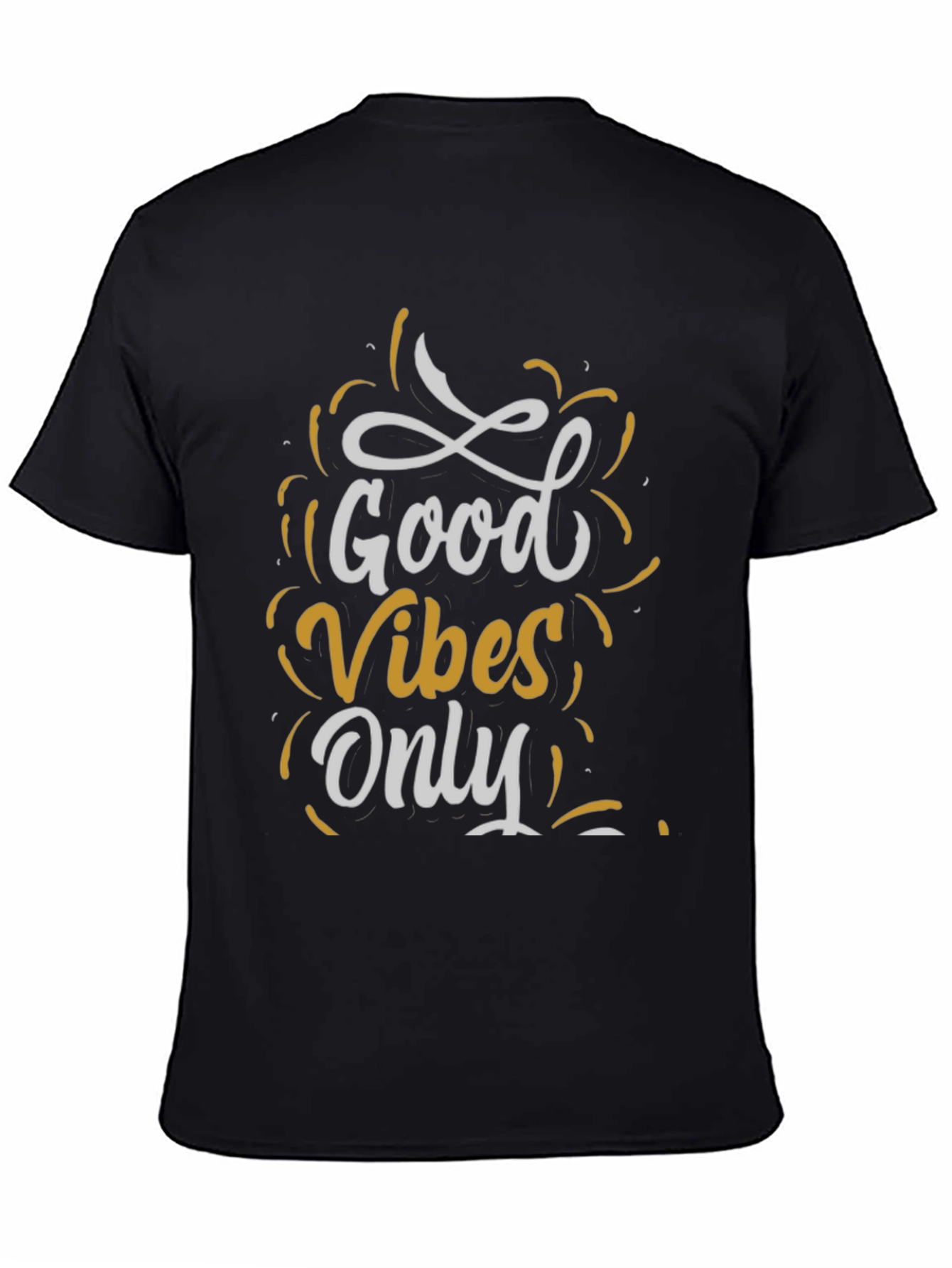 Good Vibes Only Graphic Tee - Casual Black T-Shirt
