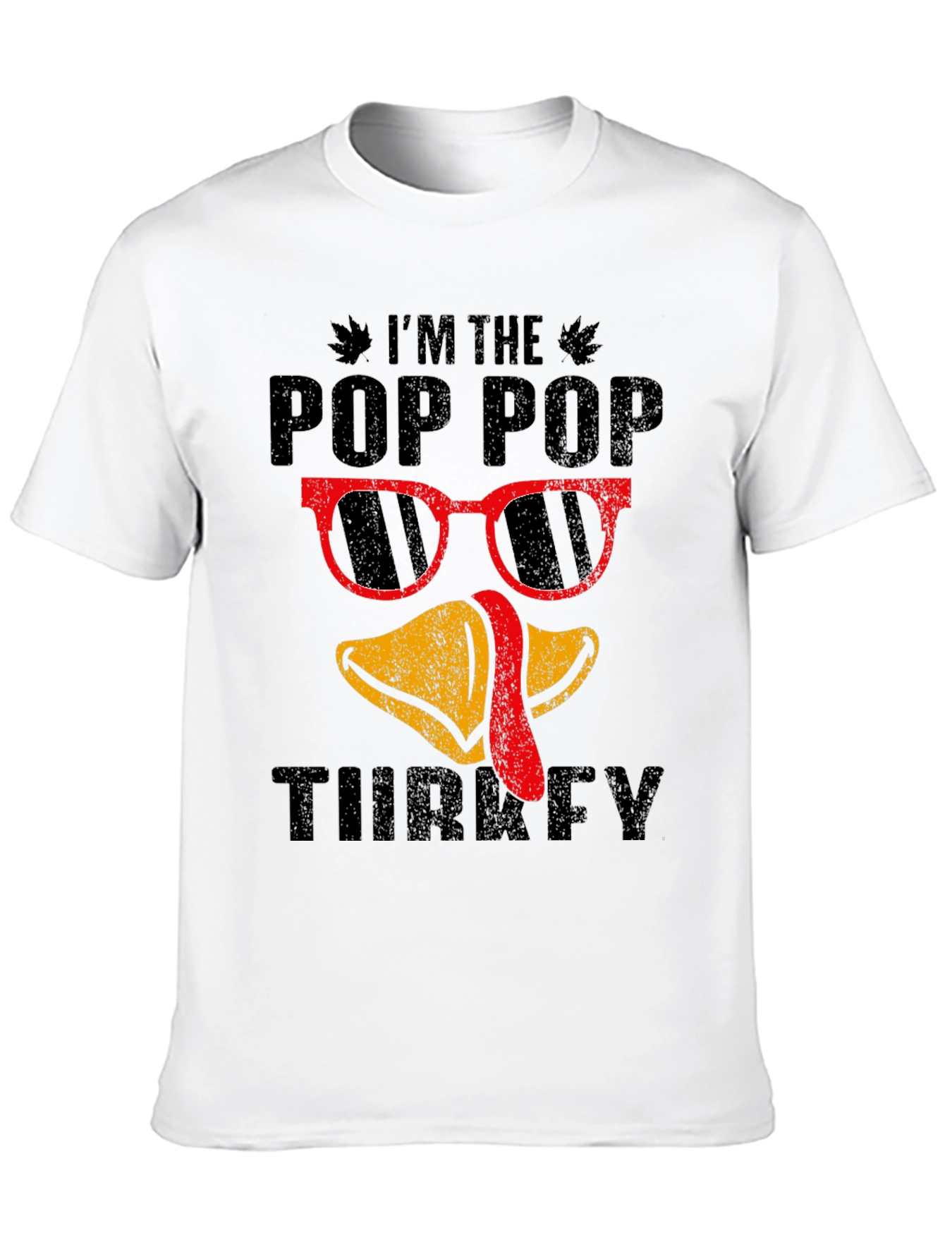 Im The Pop Pop Turkey Mens Black T-Shirt