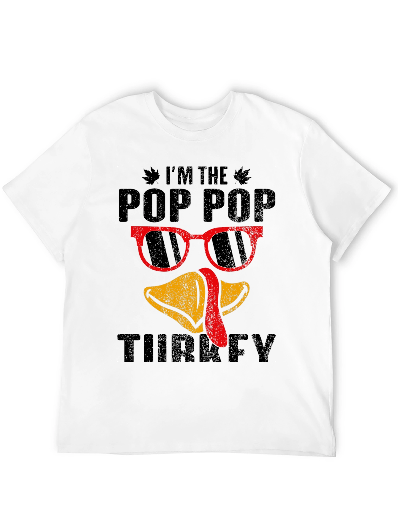 Im The Pop Pop Turkey Mens Black T-Shirt