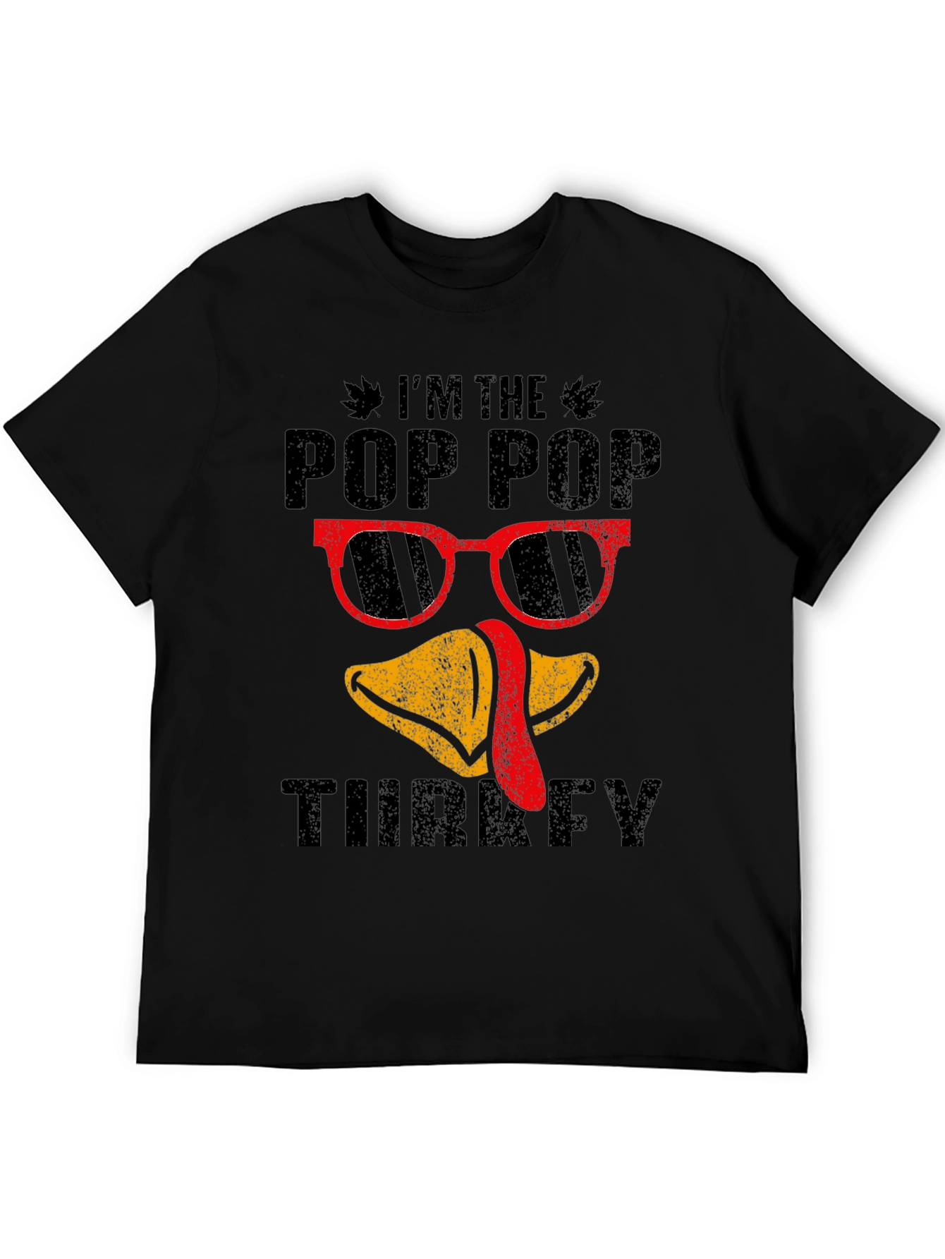 Im The Pop Pop Turkey Mens Black T-Shirt