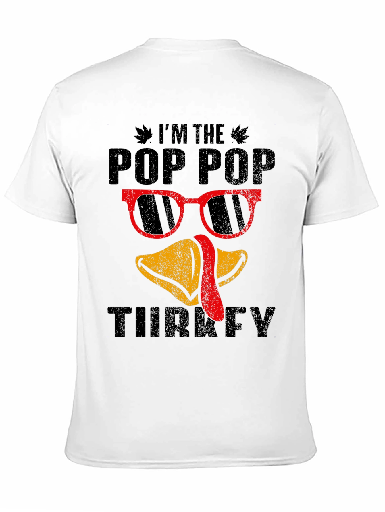 Im The Pop Pop Turkey Mens Black T-Shirt