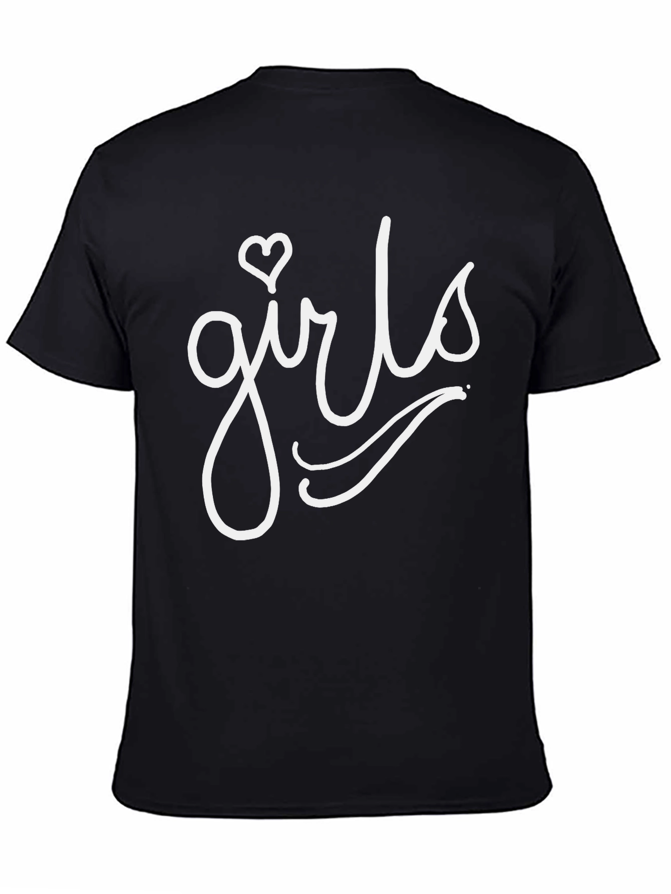 Girls Heart Graphic Tee - Black