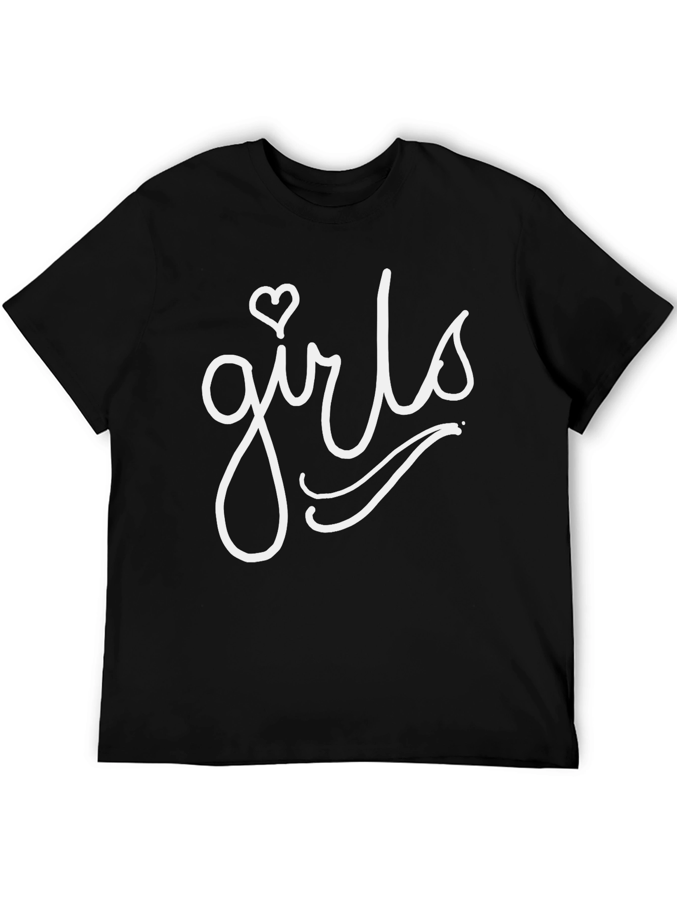 Girls Heart Graphic Tee - Black