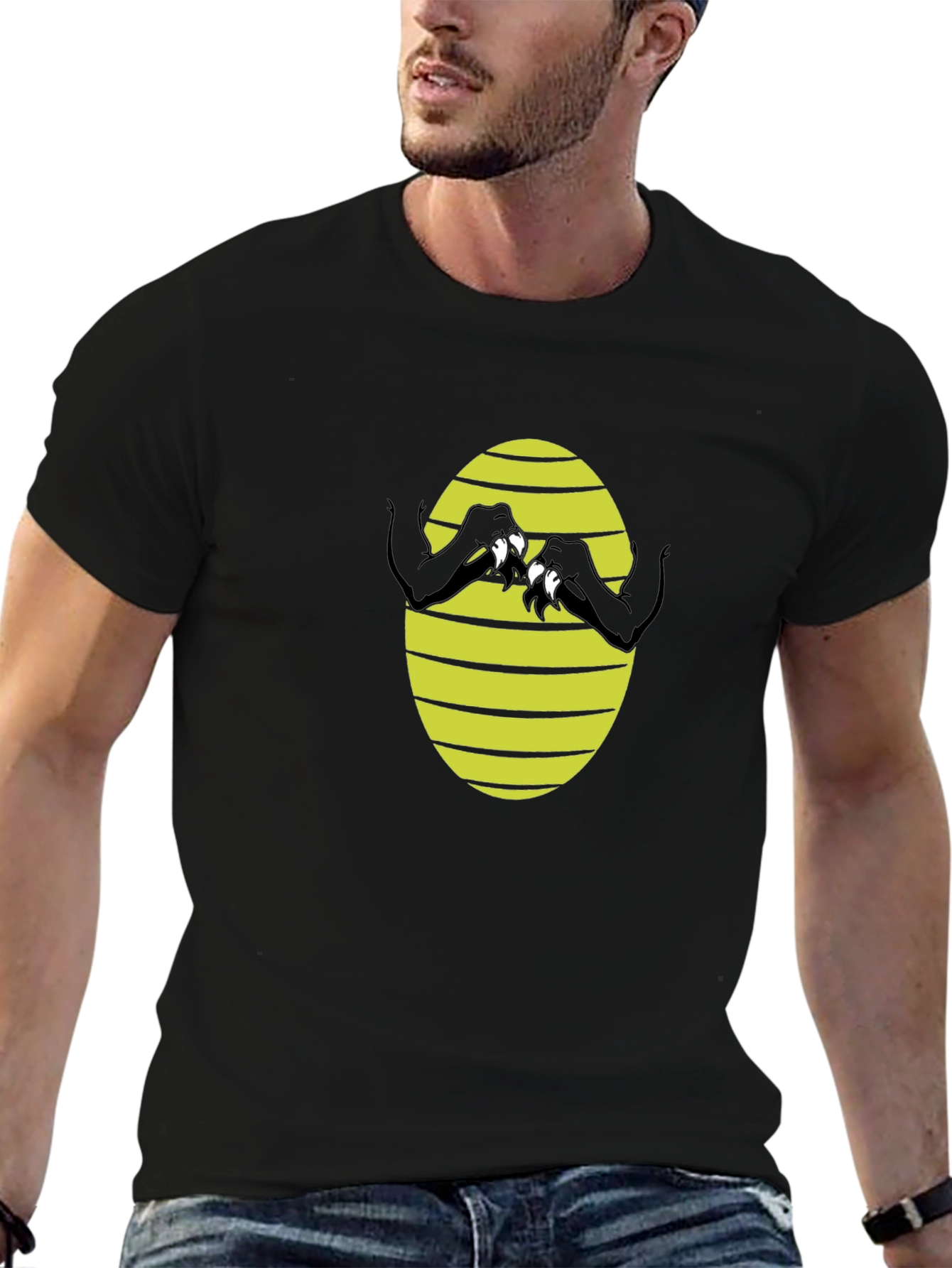 Clawed Graphic Tee - Black Cotton Shirt