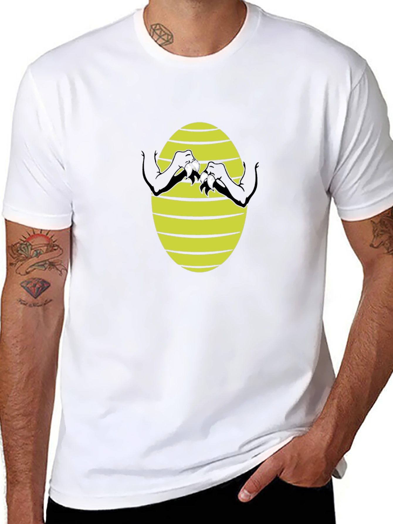 Clawed Graphic Tee - Black Cotton Shirt