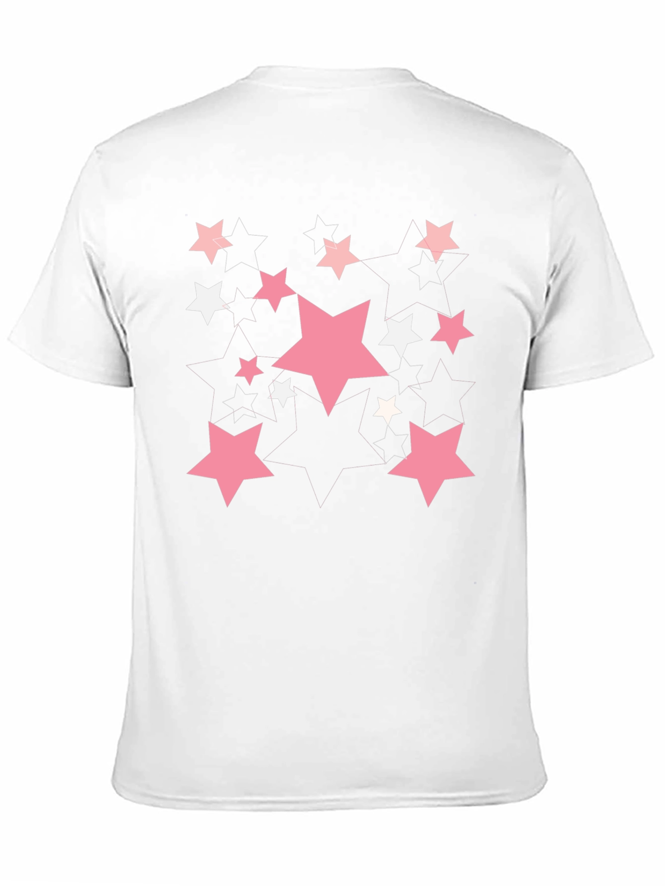 Starry Graphic Print T-Shirt - Casual Black Tee