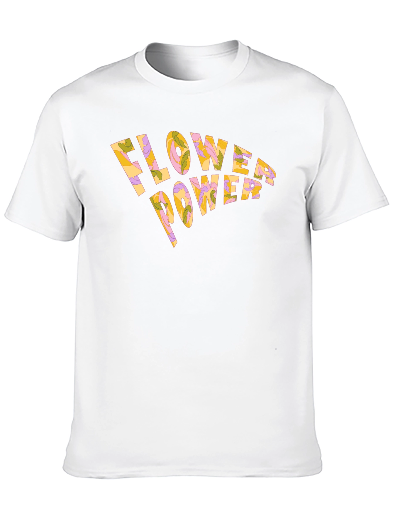 Flower Power Retro Black T-Shirt