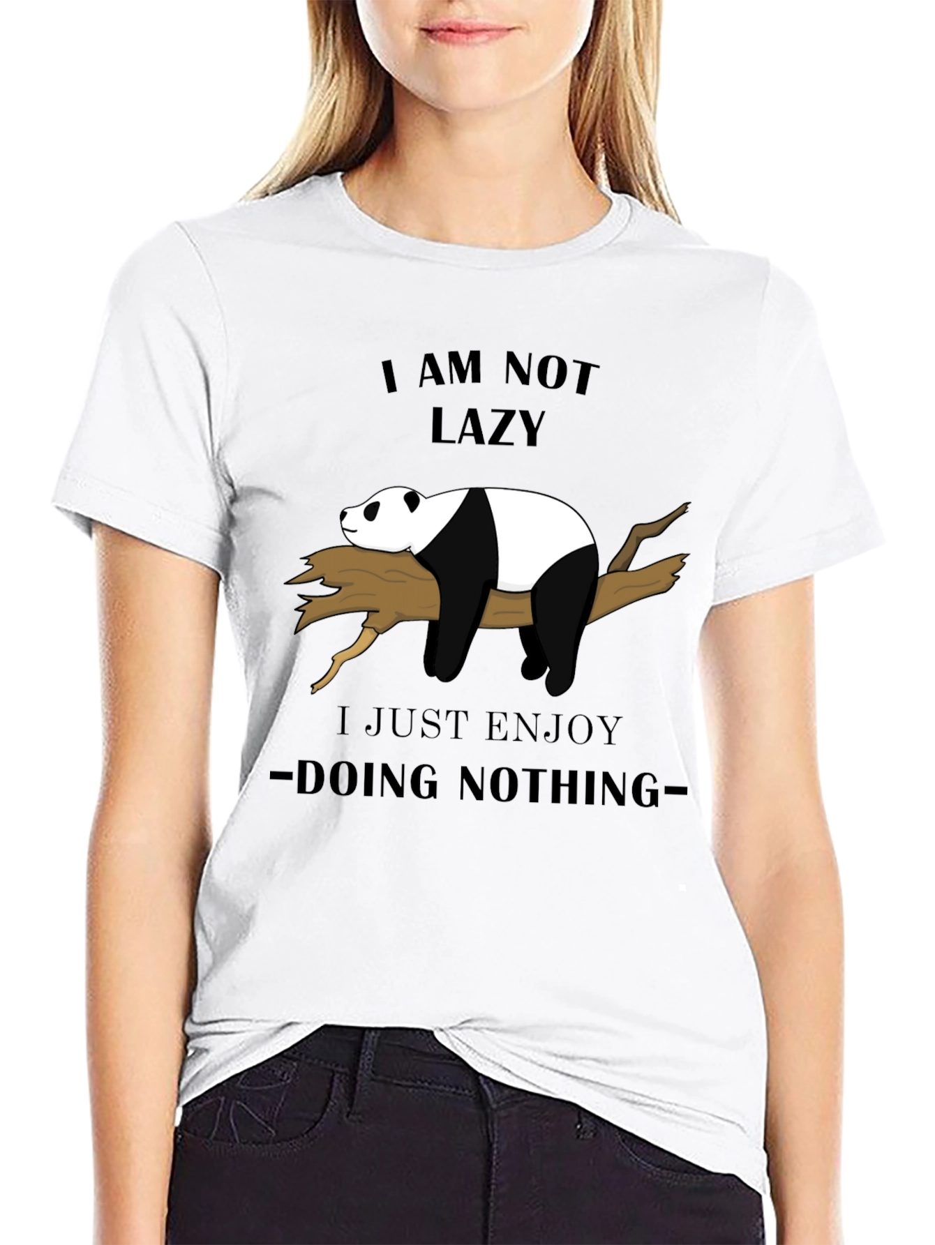 Lazy Panda Graphic Tee - Enjoy Doing Nothing
