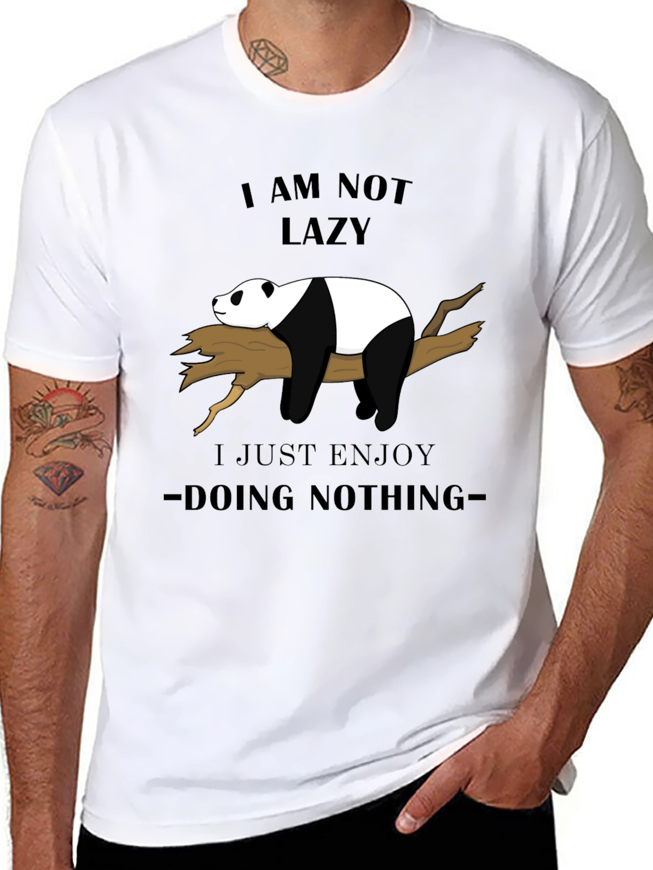 Lazy Panda Graphic Tee - Enjoy Doing Nothing