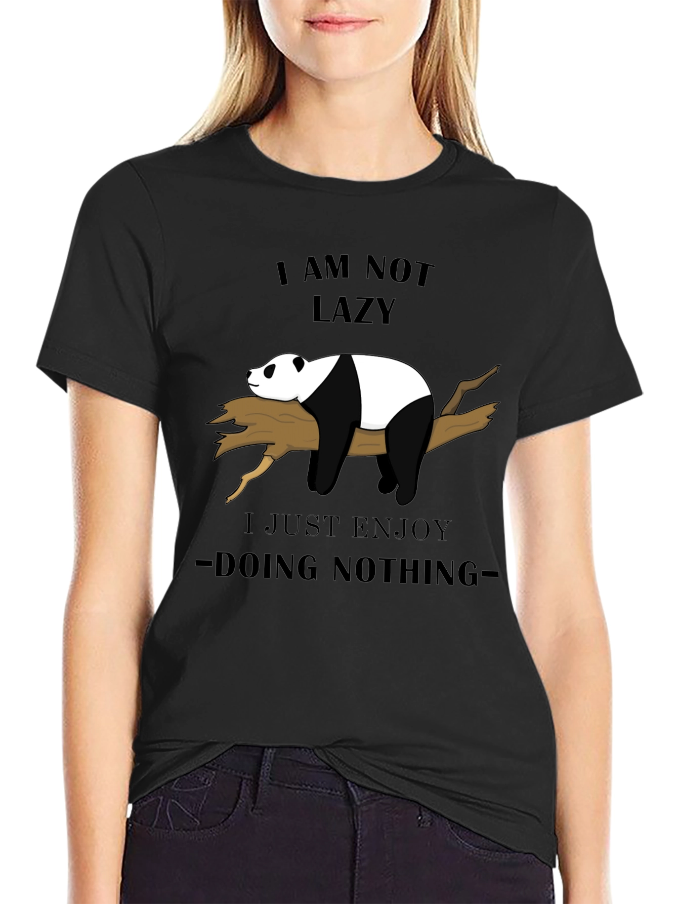Lazy Panda Graphic Tee - Enjoy Doing Nothing