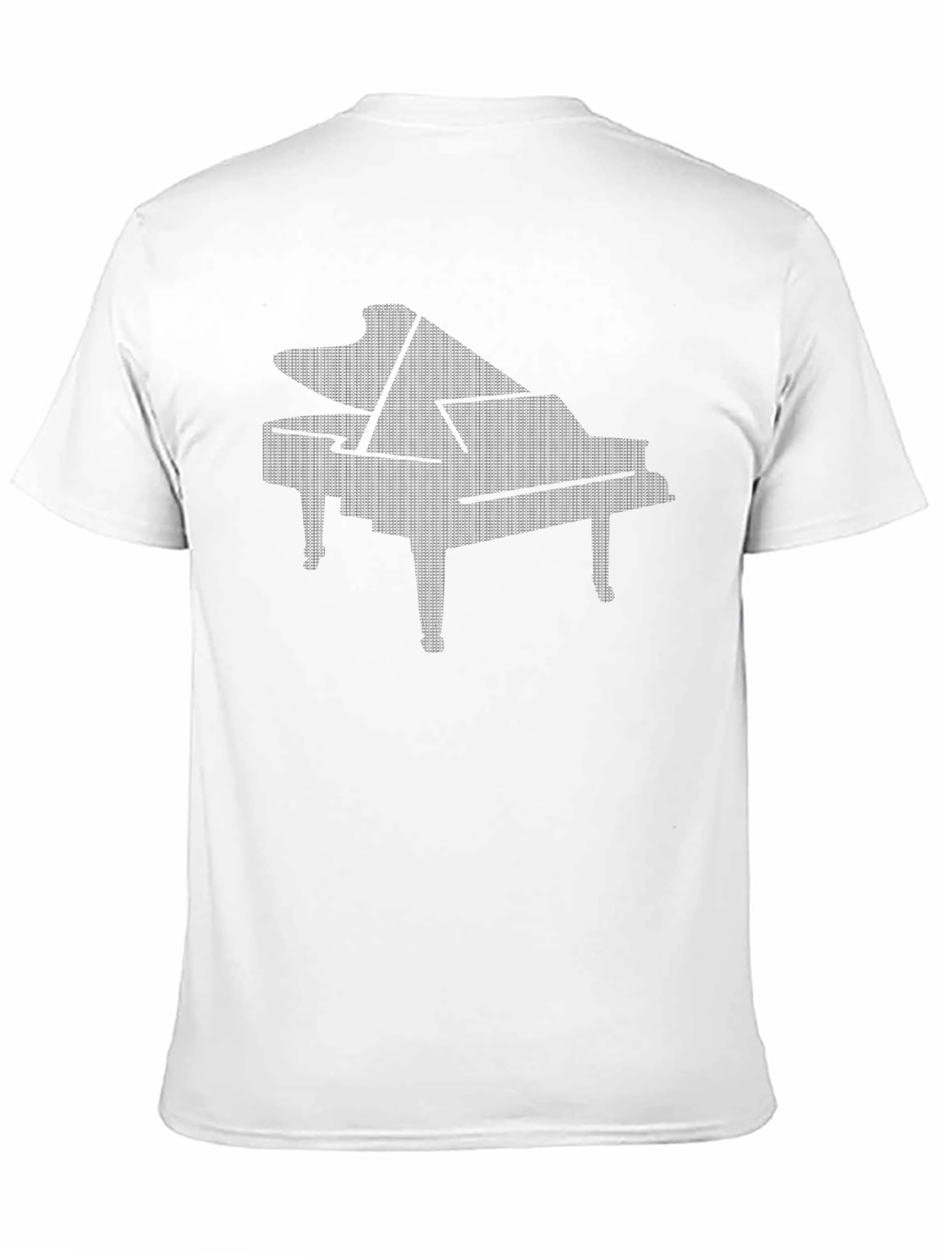 Piano Graphic Print T-Shirt - Black