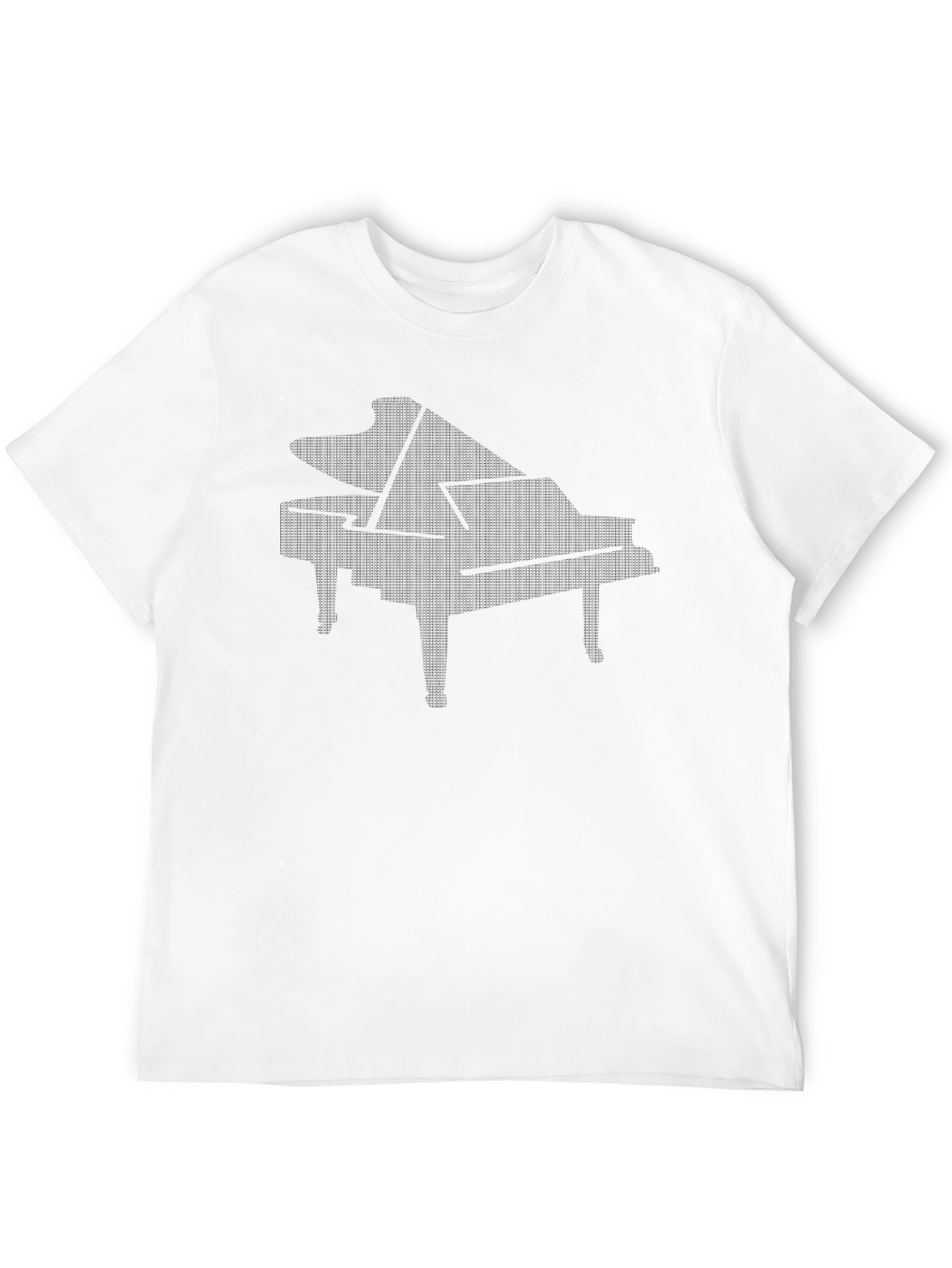 Piano Graphic Print T-Shirt - Black