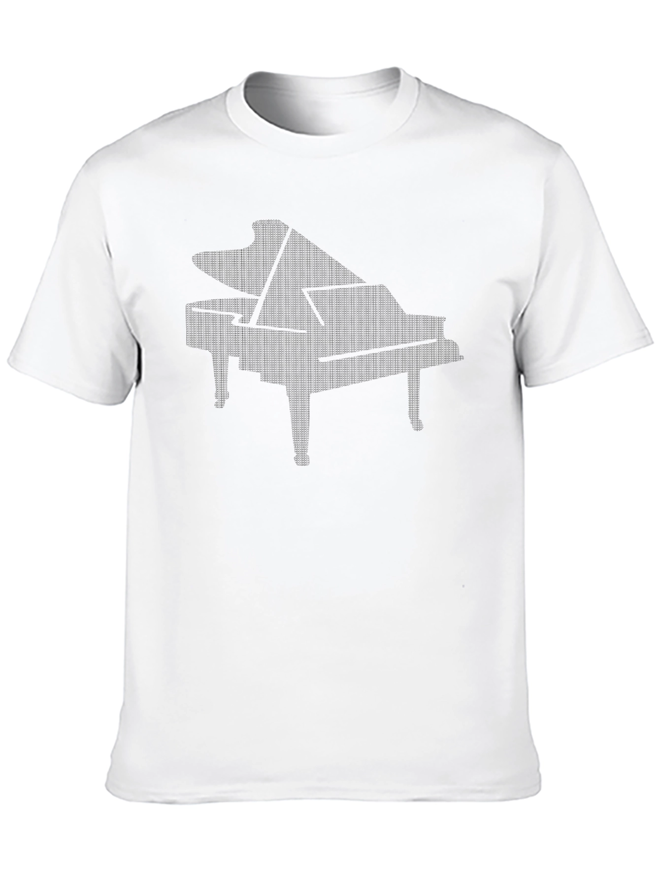 Piano Graphic Print T-Shirt - Black