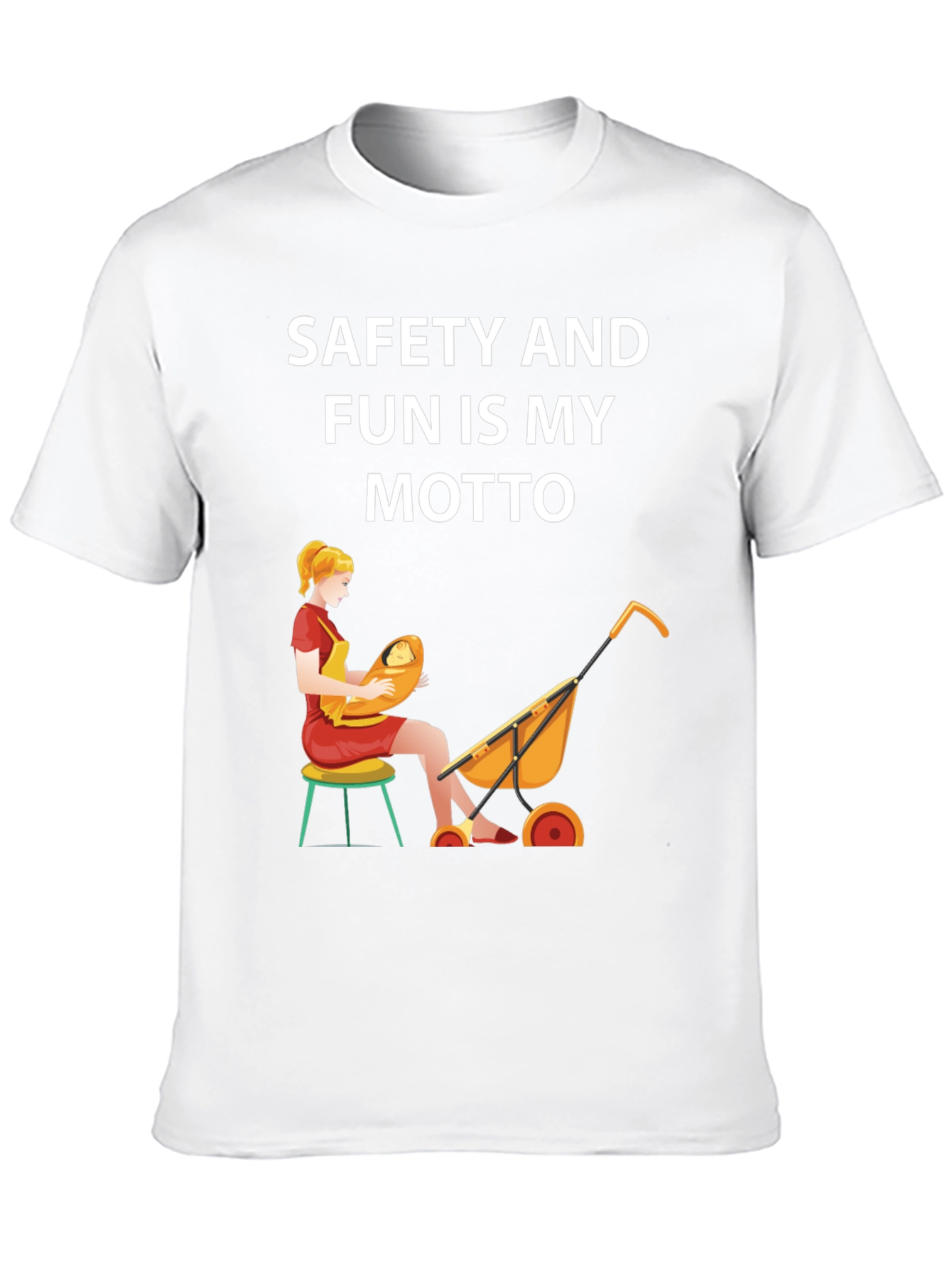 Safety and Fun Motto Graphic T-Shirt