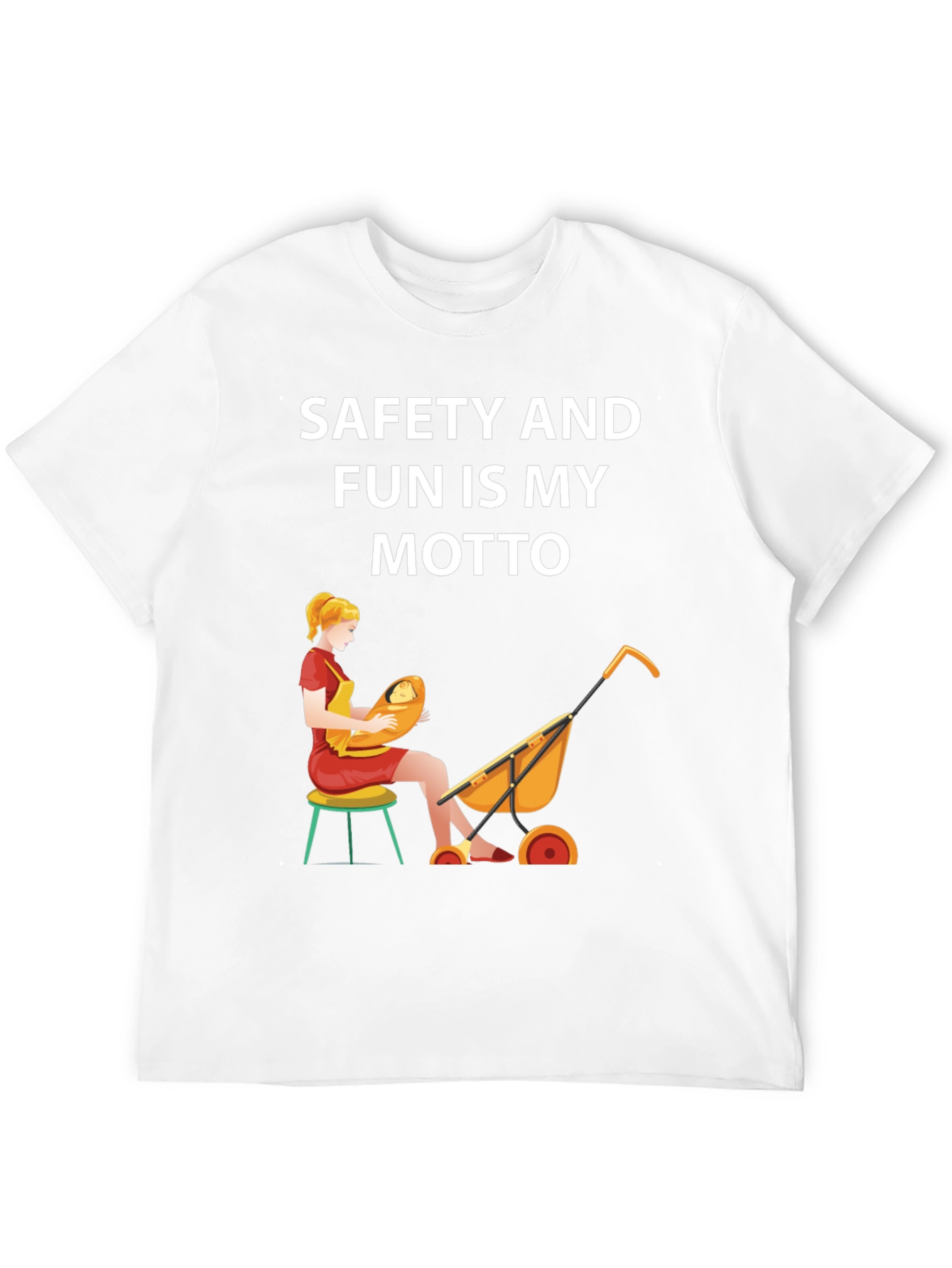 Safety and Fun Motto Graphic T-Shirt