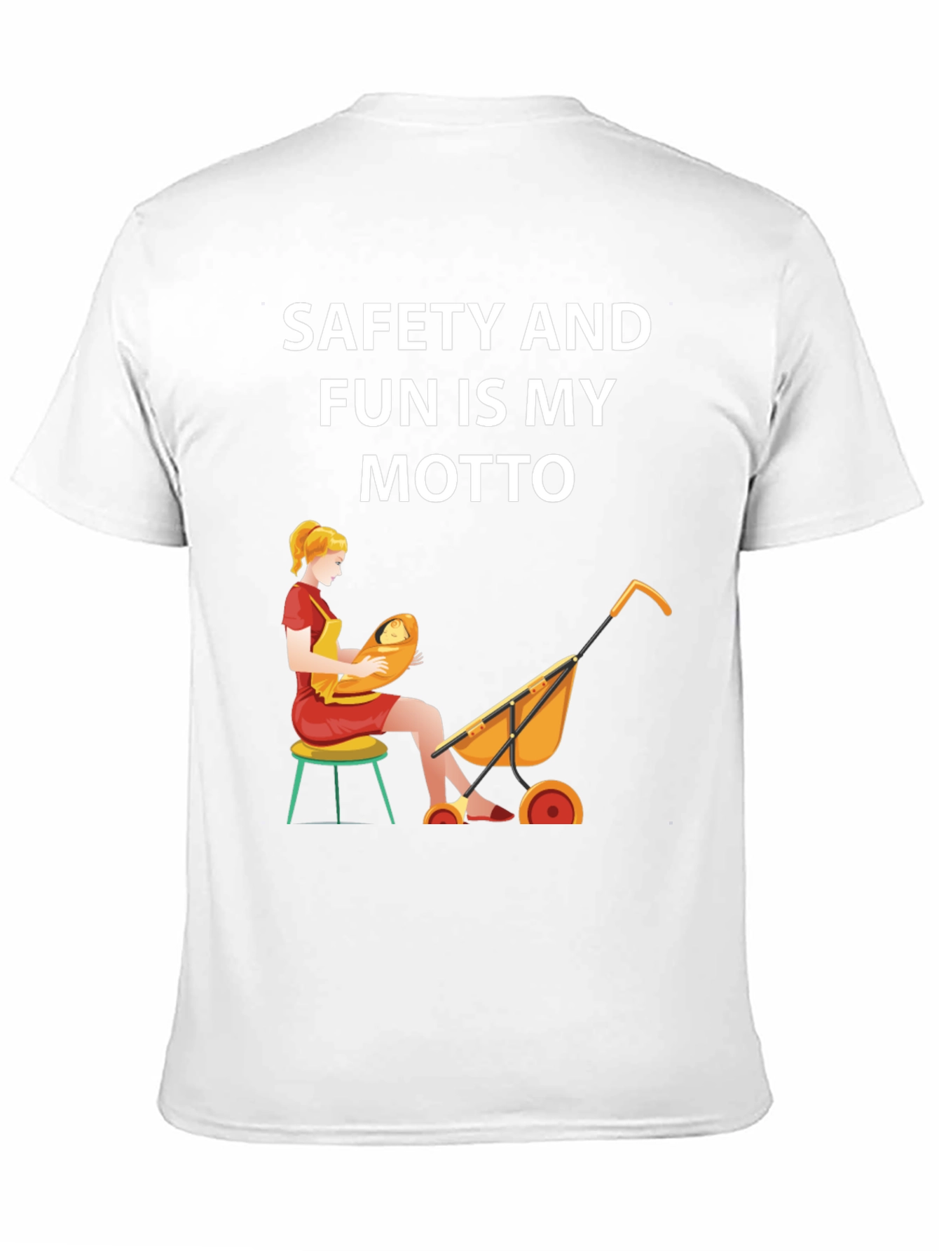 Safety and Fun Motto Graphic T-Shirt