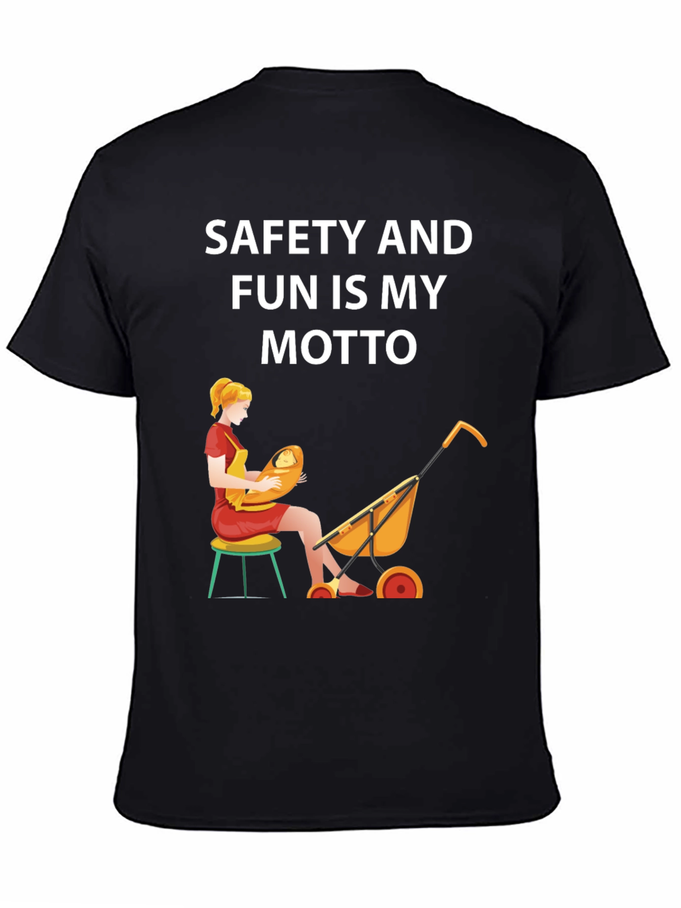 Safety and Fun Motto Graphic T-Shirt