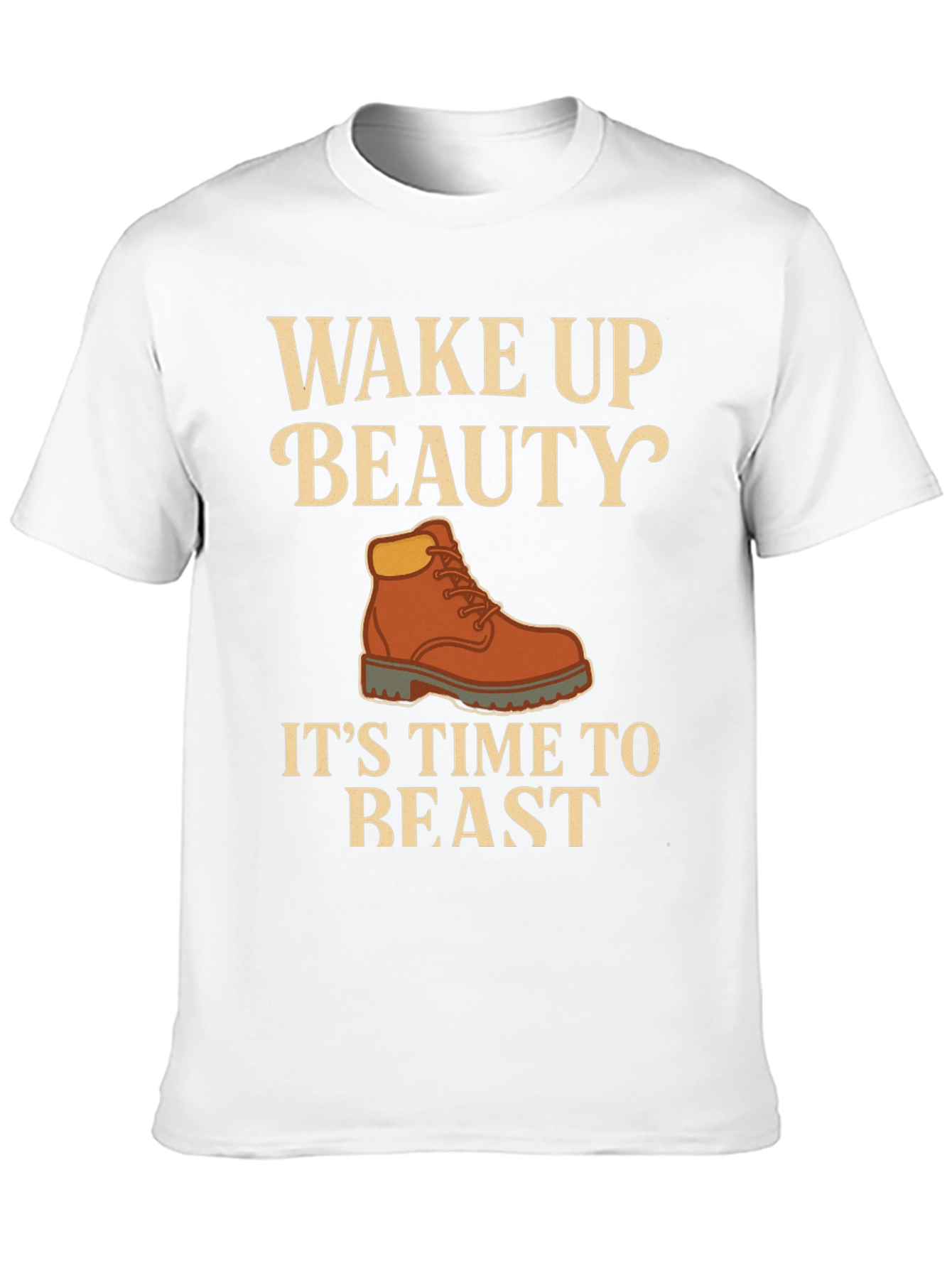 Wake Up Beauty Its Time to Beast Black T-Shirt