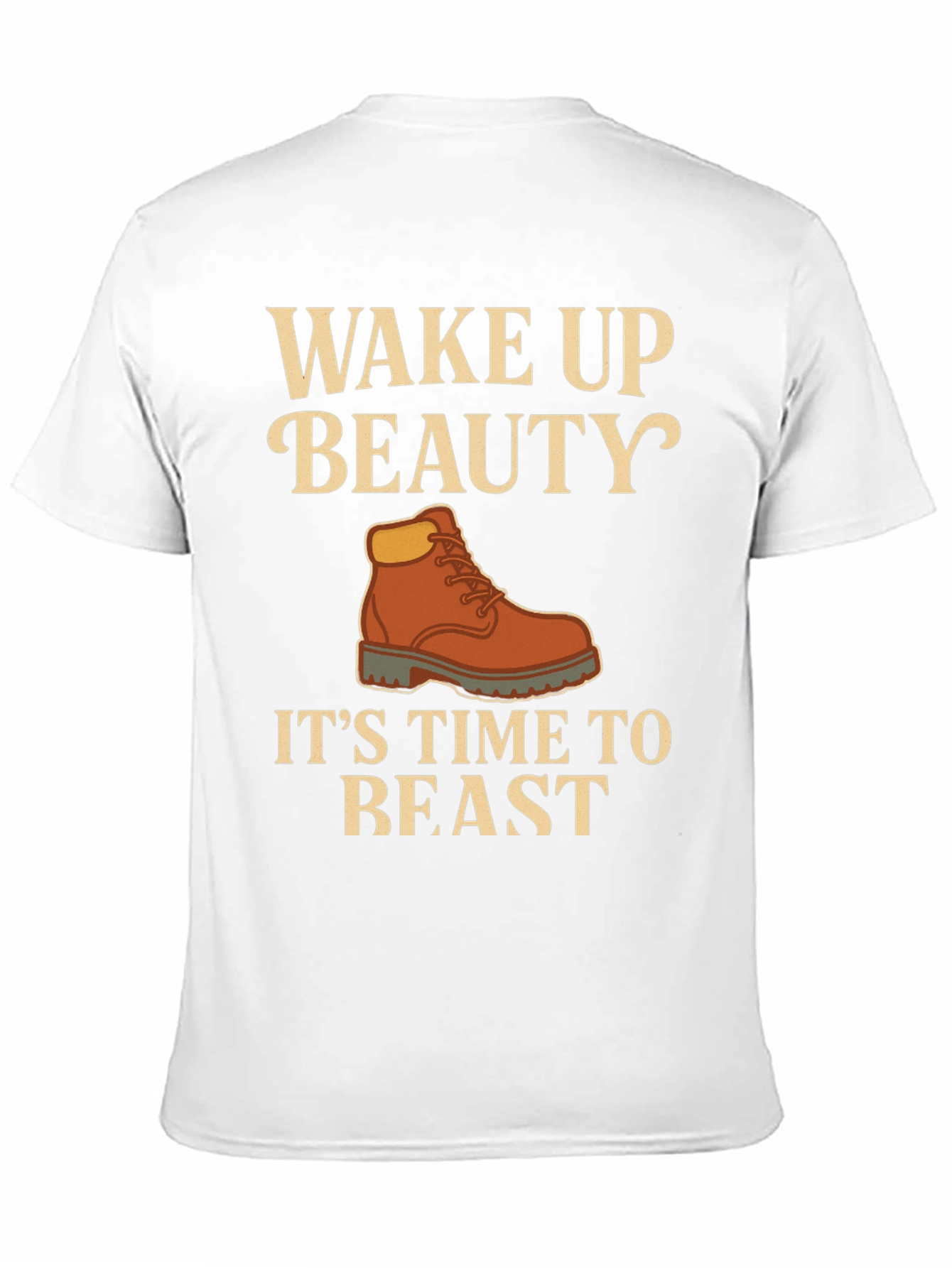 Wake Up Beauty Its Time to Beast Black T-Shirt