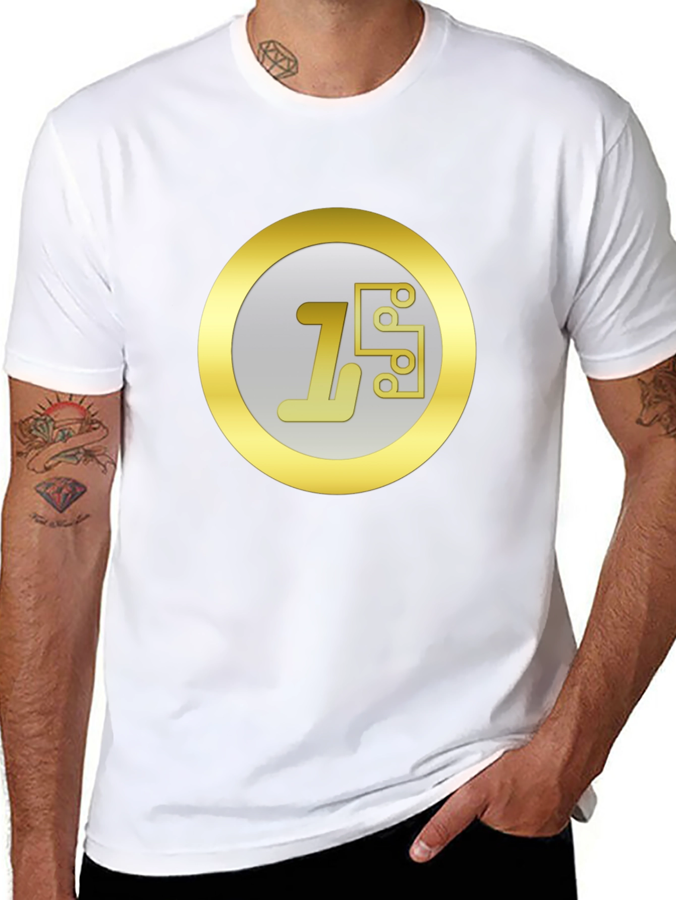 Tech Logo Graphic Tee - Modern Circuit Design