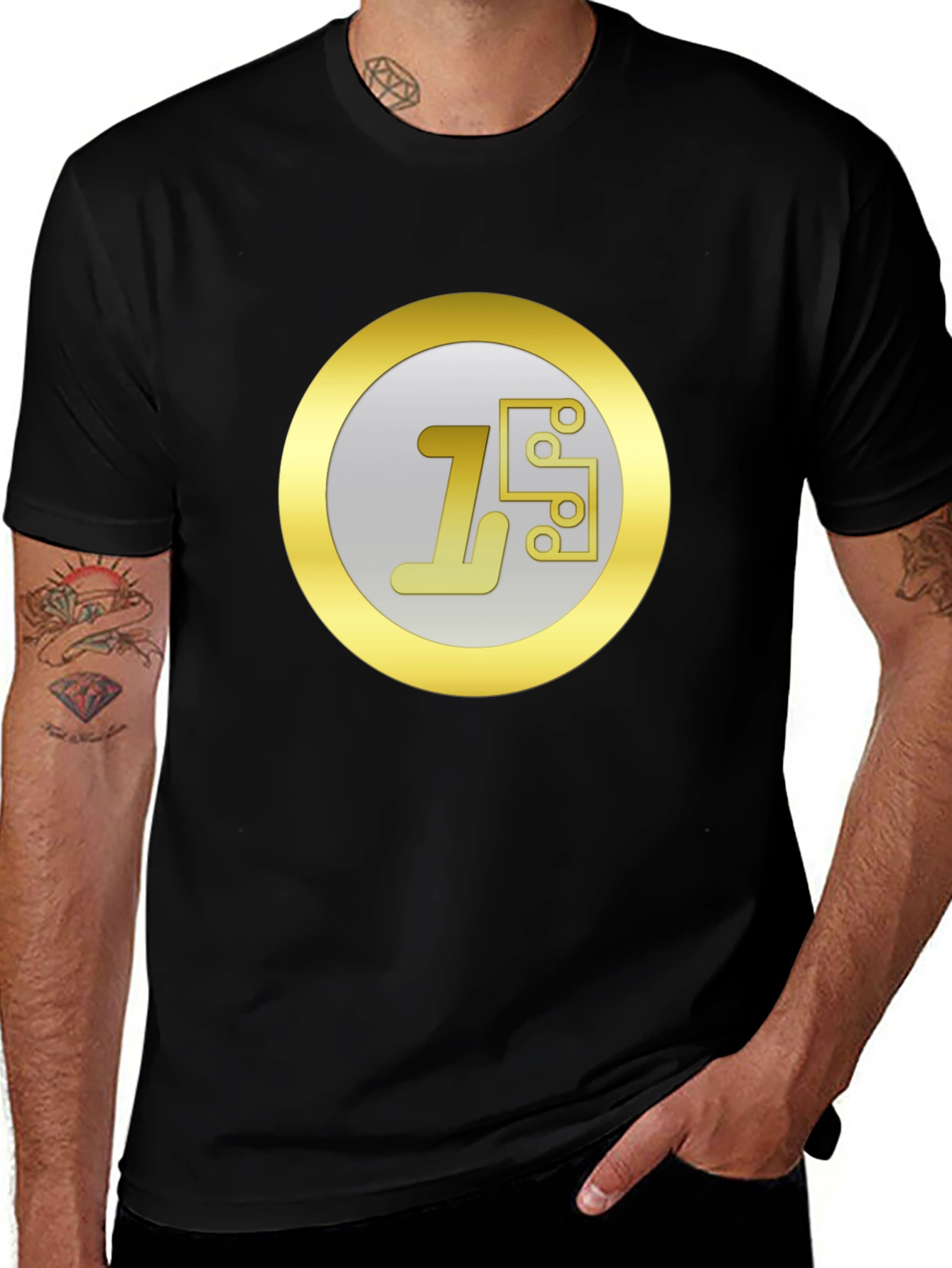 Tech Logo Graphic Tee - Modern Circuit Design