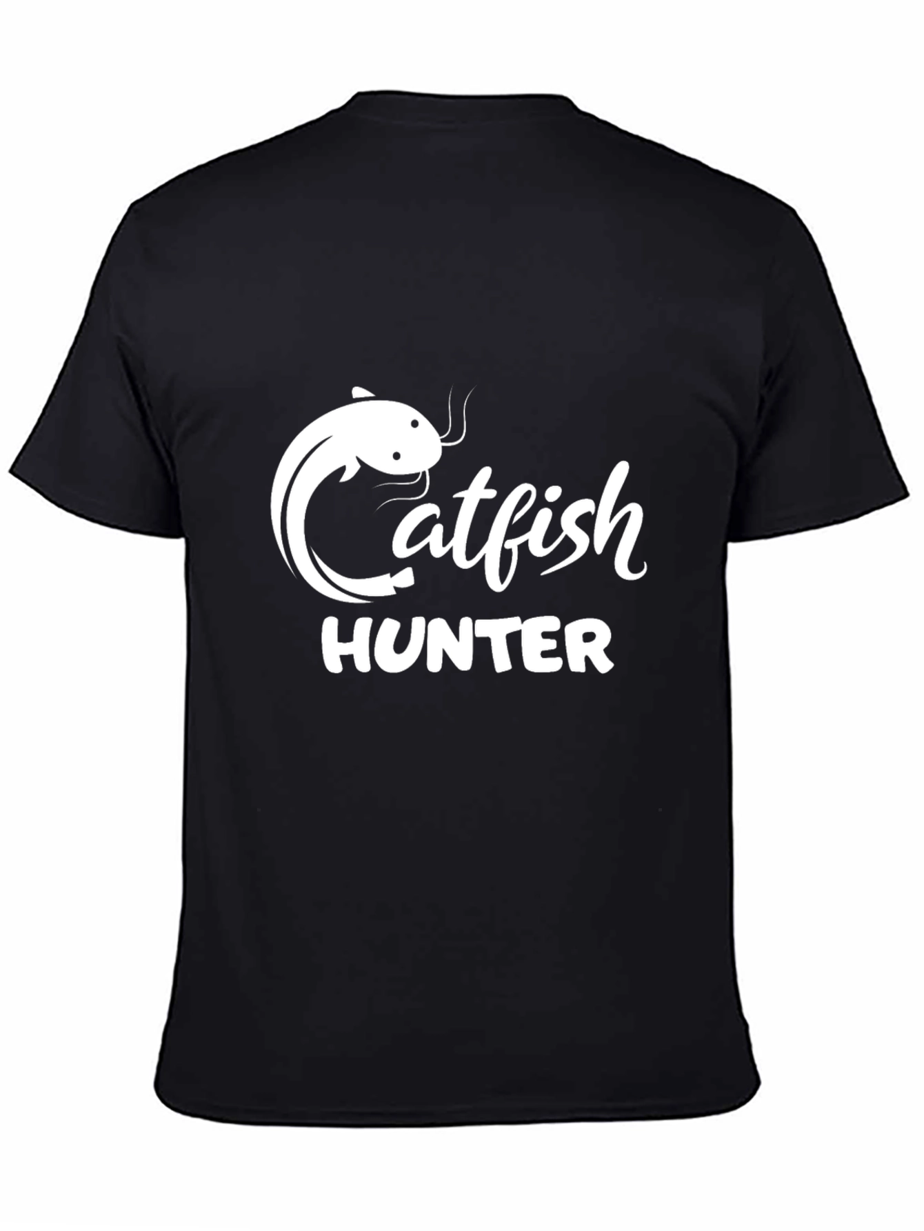 Catfish Hunter Graphic Tee - Black Cotton T-Shirt