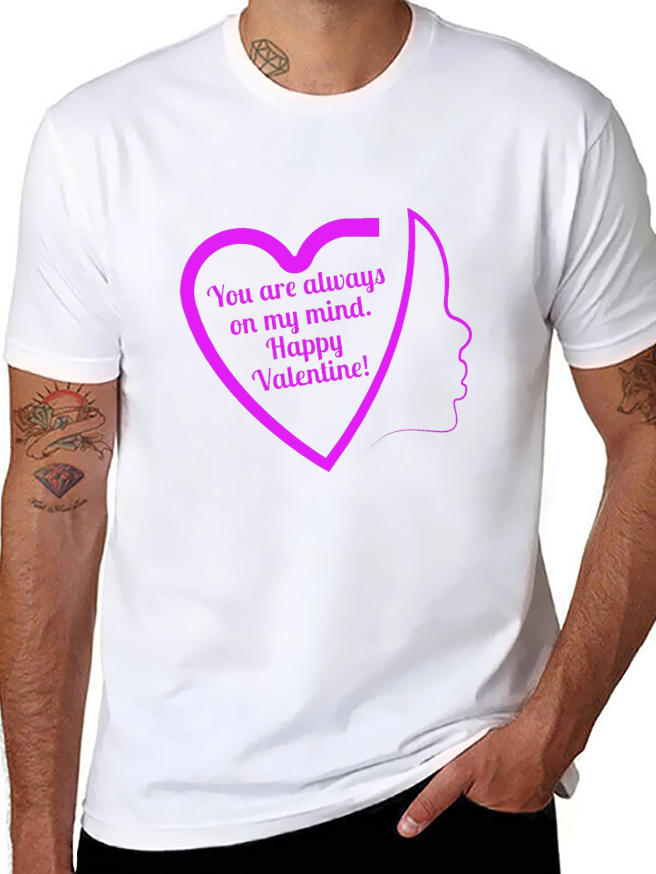 Valentines Day Heart T-Shirt - Always On My Mind!