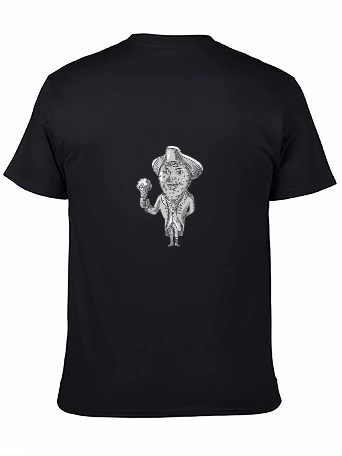 Novelty Cartoon Character Graphic Print Black T-Shirt