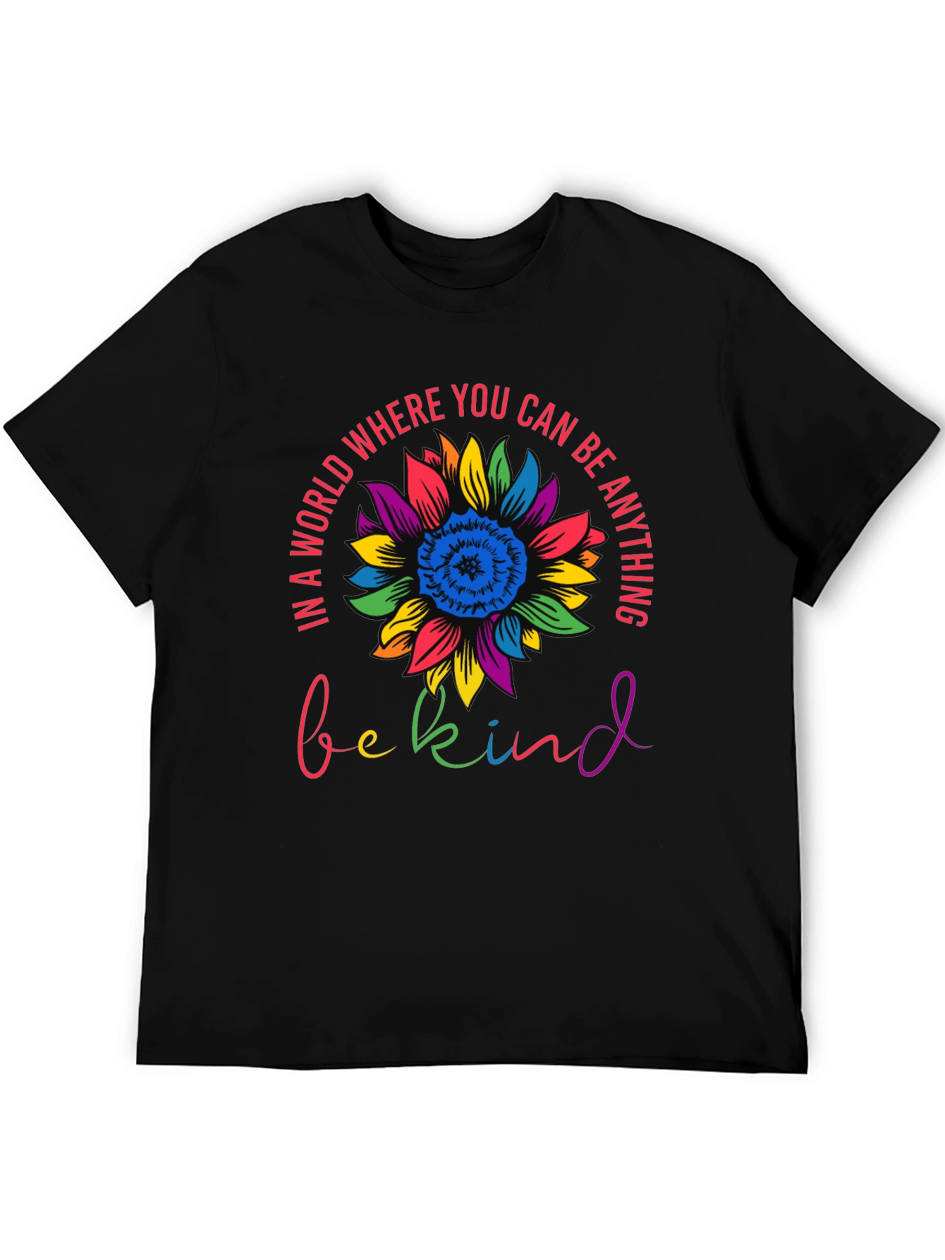 Be Kind Sunflower Graphic Tee - Inspirational T-Shirt