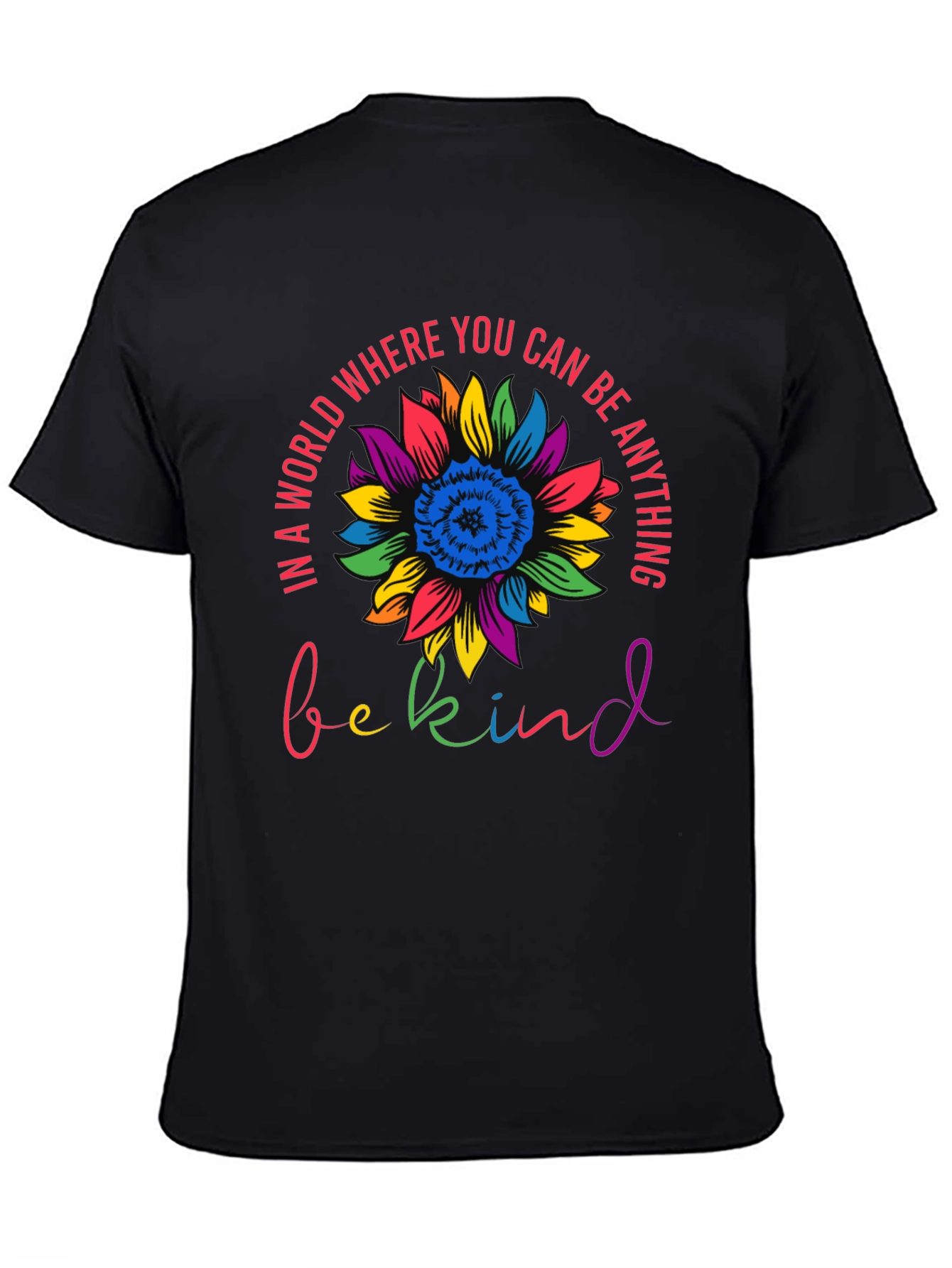 Be Kind Sunflower Graphic Tee - Inspirational T-Shirt
