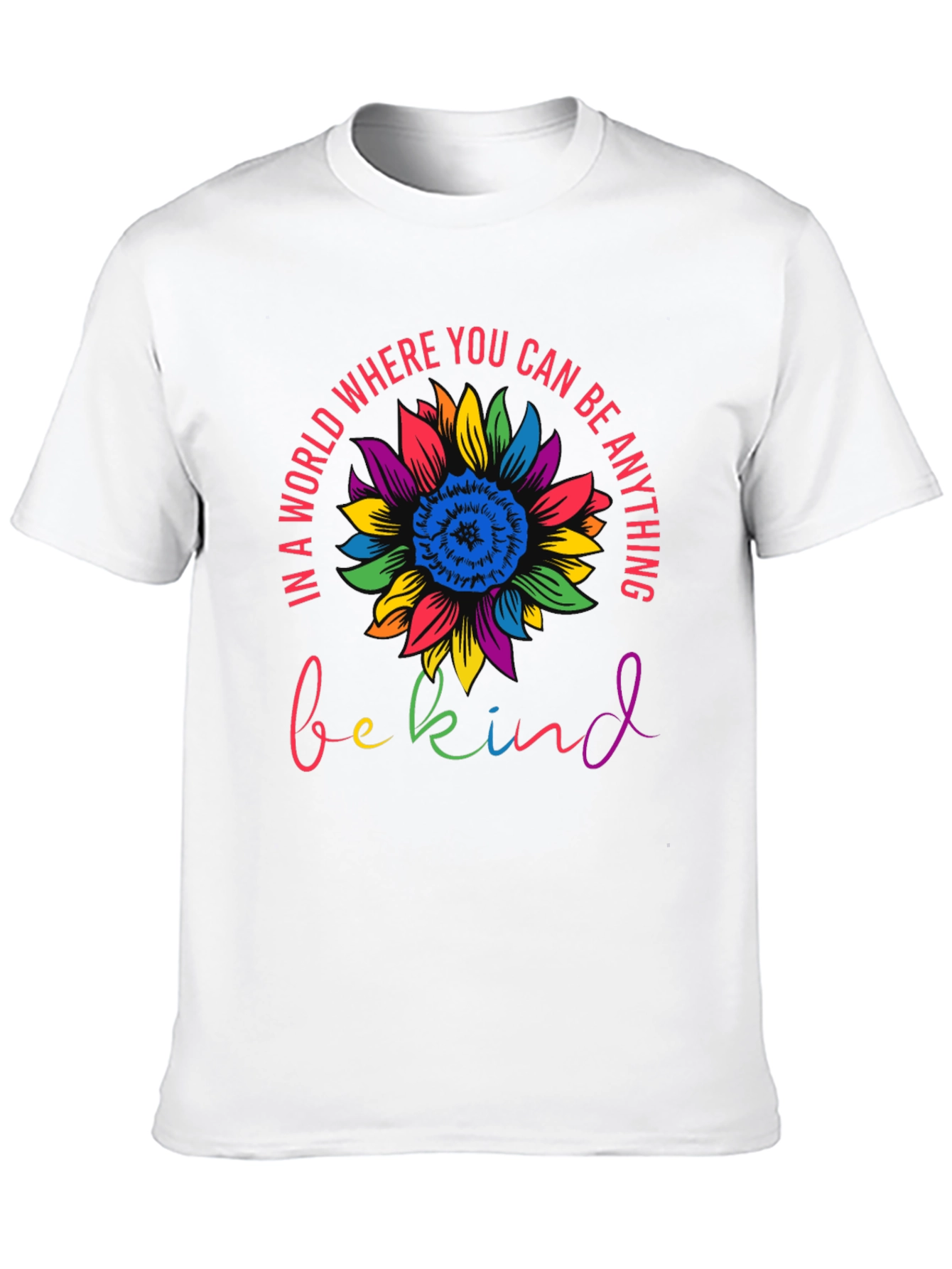Be Kind Sunflower Graphic Tee - Inspirational T-Shirt