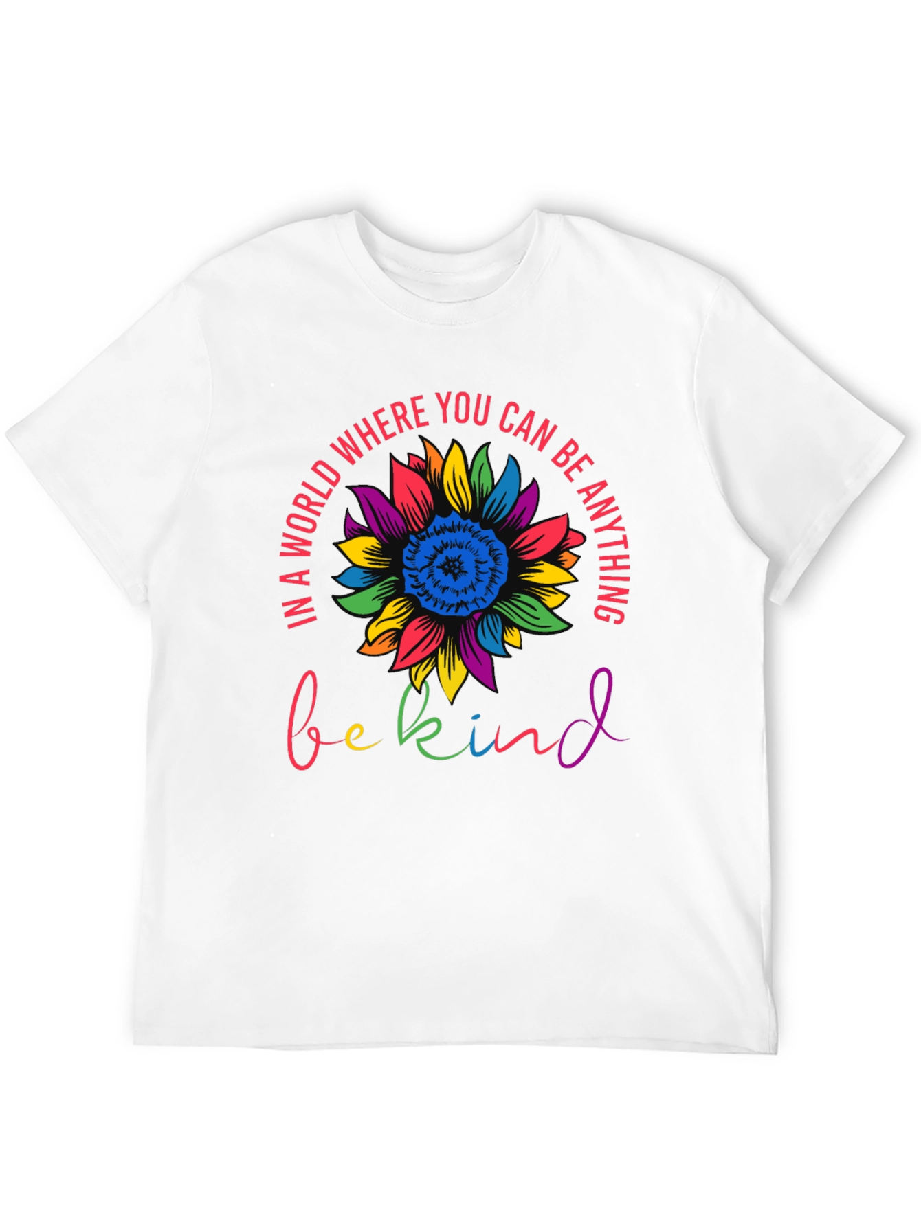 Be Kind Sunflower Graphic Tee - Inspirational T-Shirt