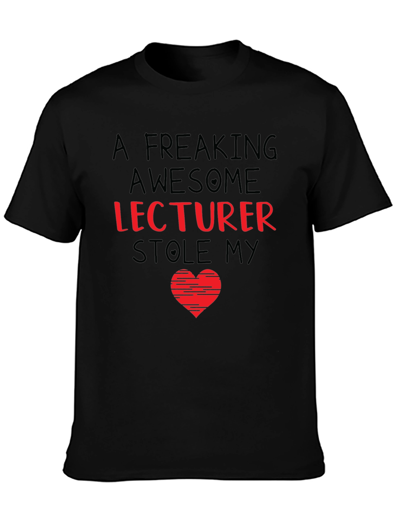 Awesome Lecturer Heart Graphic T-Shirt