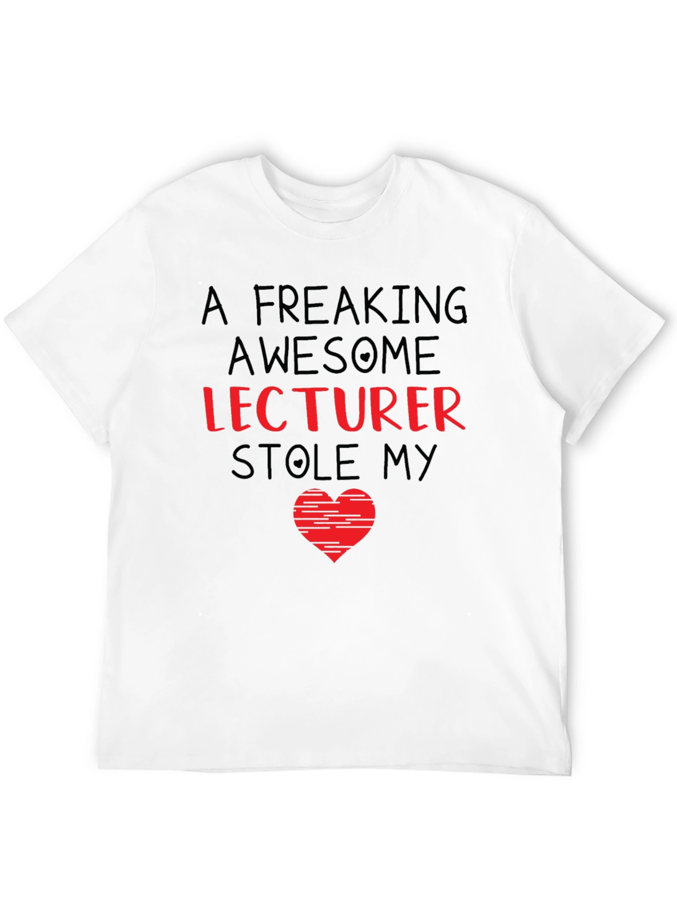 Awesome Lecturer Heart Graphic T-Shirt