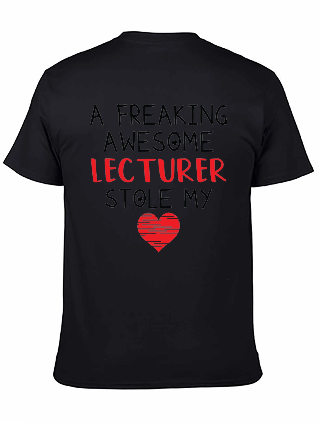 Awesome Lecturer Heart Graphic T-Shirt