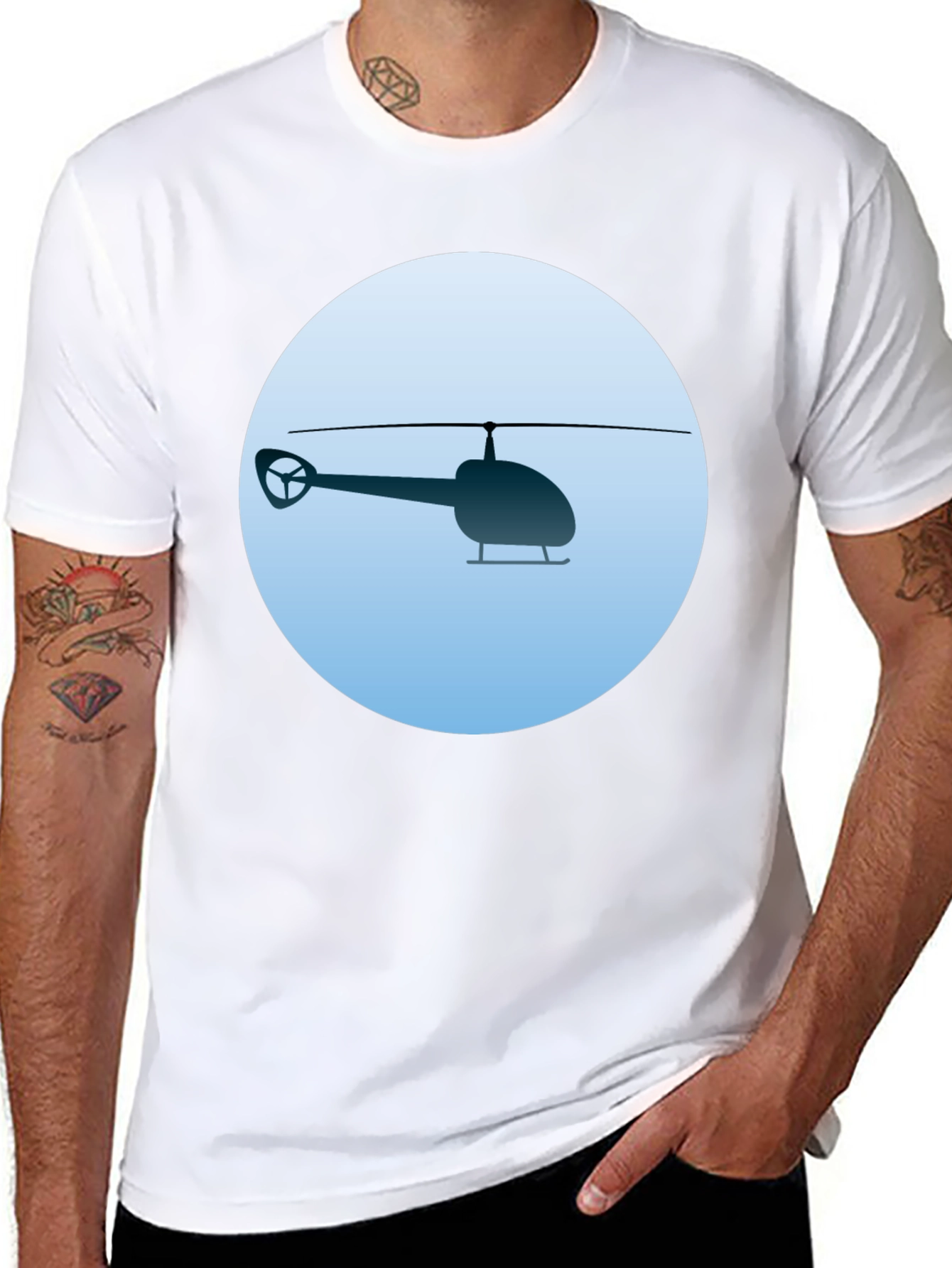 Helicopter Graphic Tee - Pilot Aviation Fan Shirt