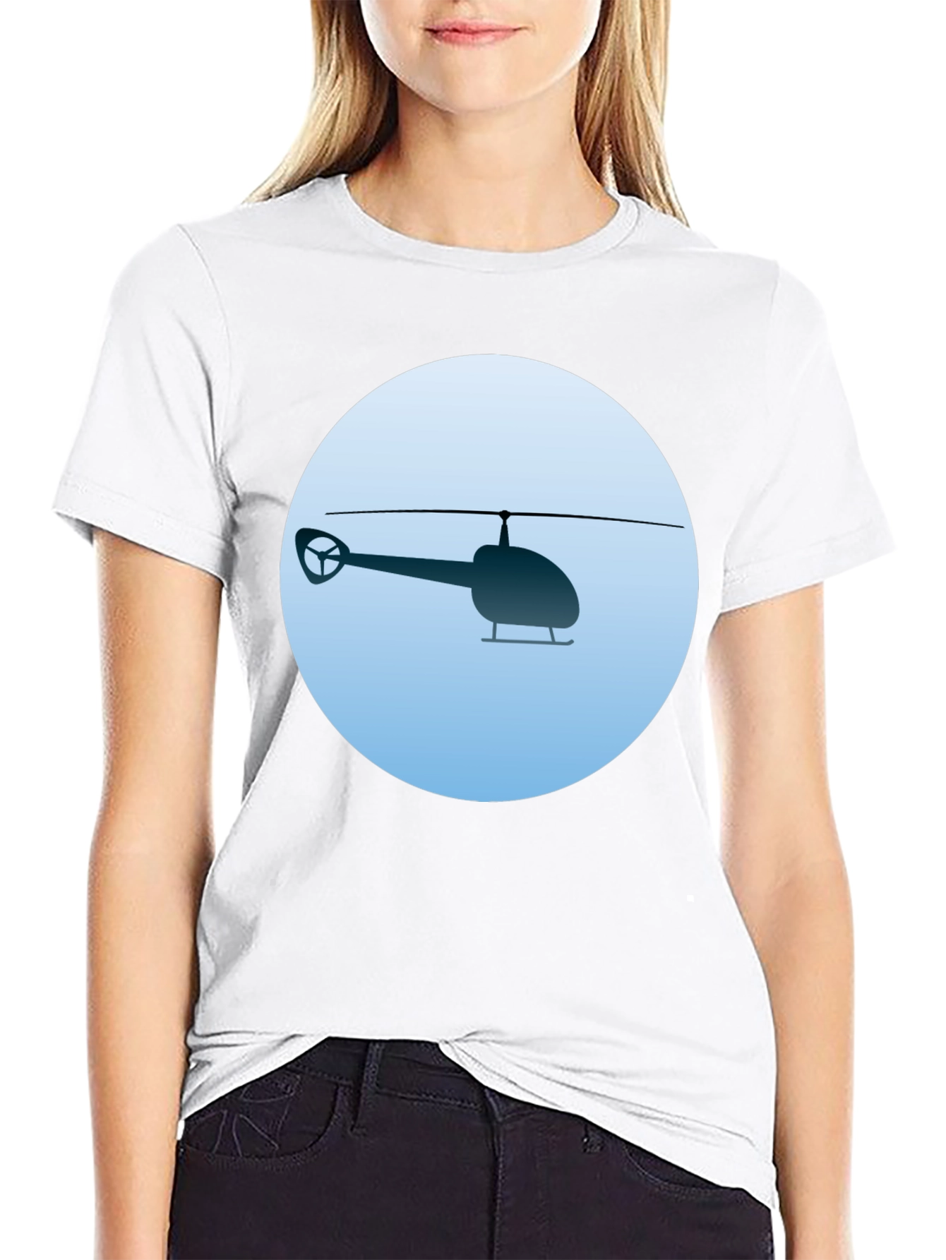 Helicopter Graphic Tee - Pilot Aviation Fan Shirt