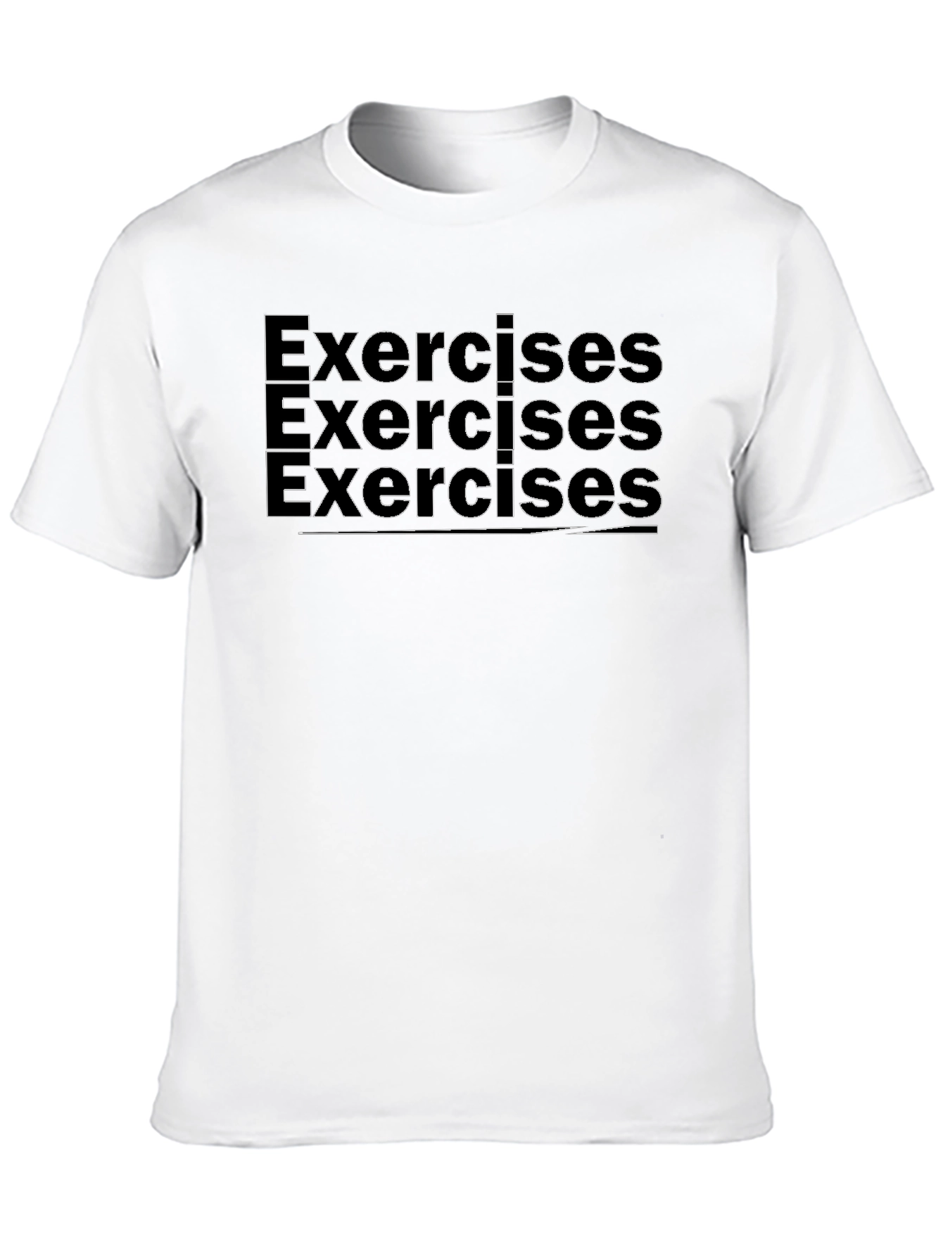 Exercise Graphic Print Black T-Shirt