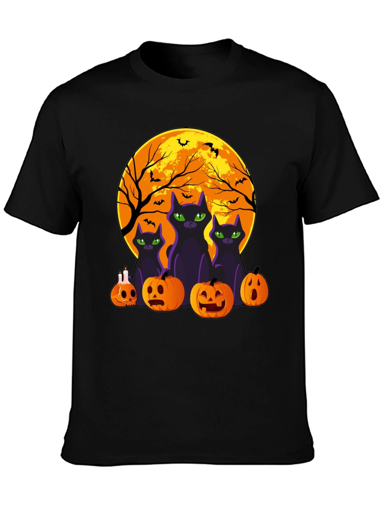 Halloween Cats & Pumpkins T-Shirt