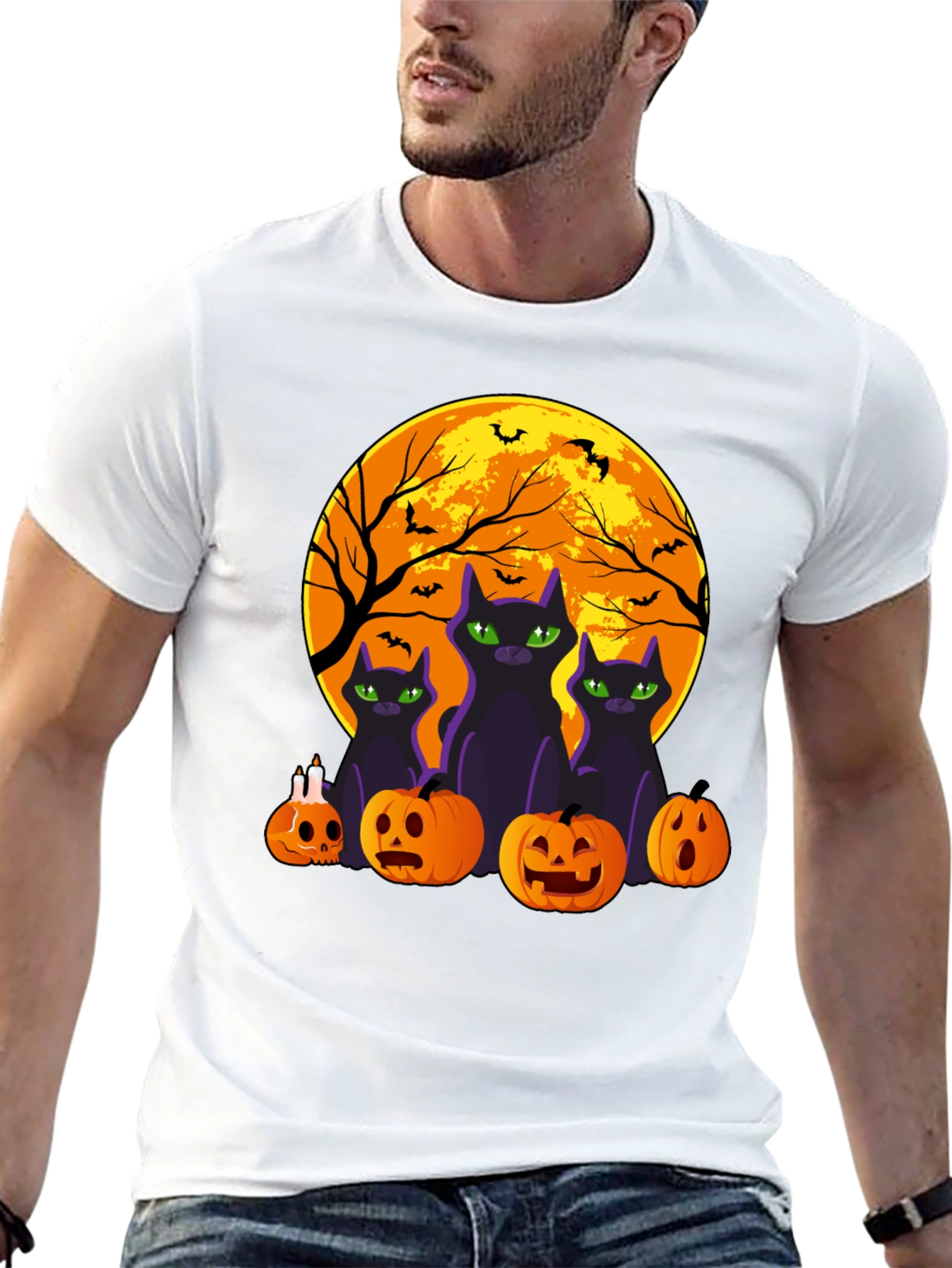 Halloween Cats & Pumpkins T-Shirt