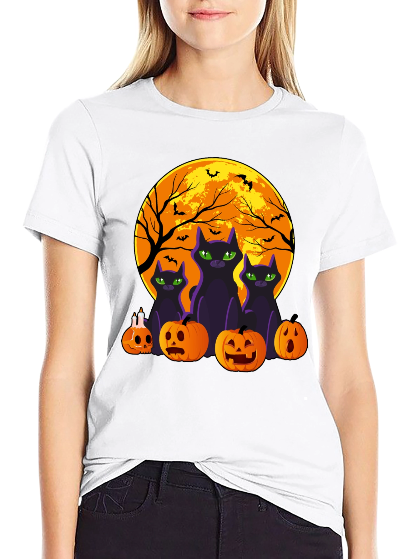 Halloween Cats & Pumpkins T-Shirt