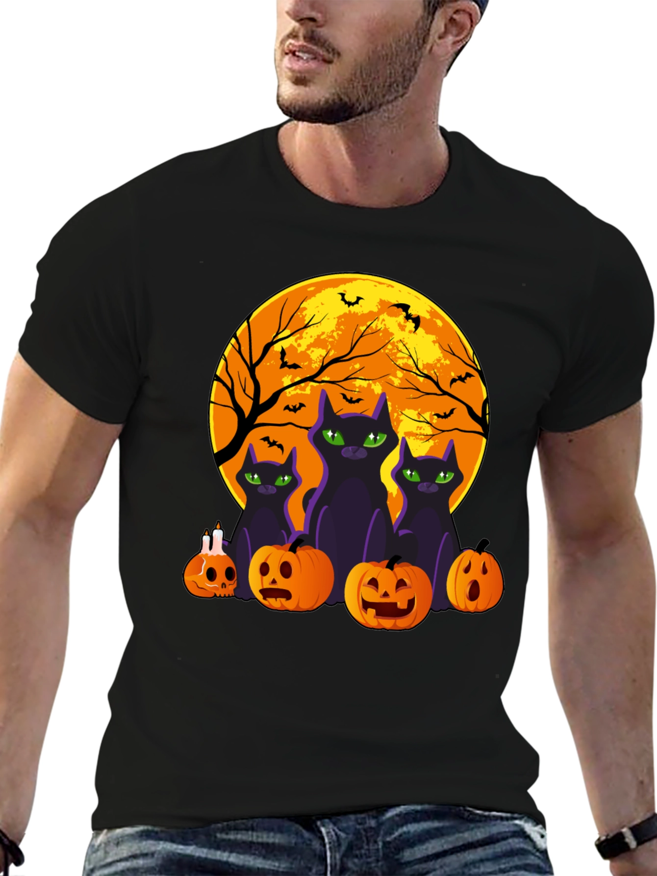 Halloween Cats & Pumpkins T-Shirt