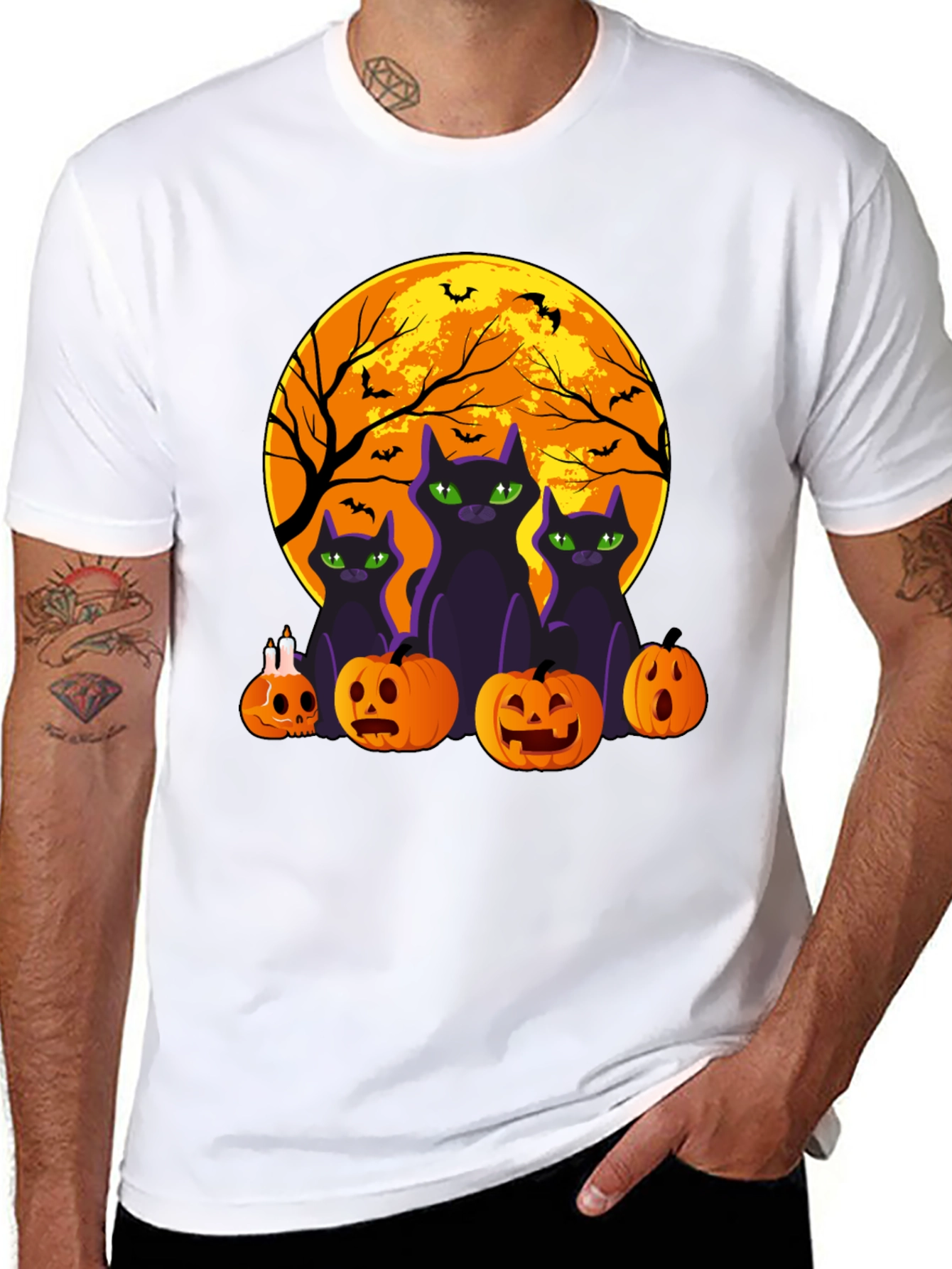 Halloween Cats & Pumpkins T-Shirt