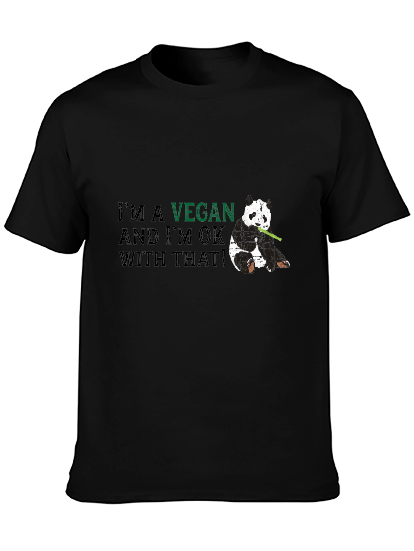 Vegan Panda Graphic T-Shirt