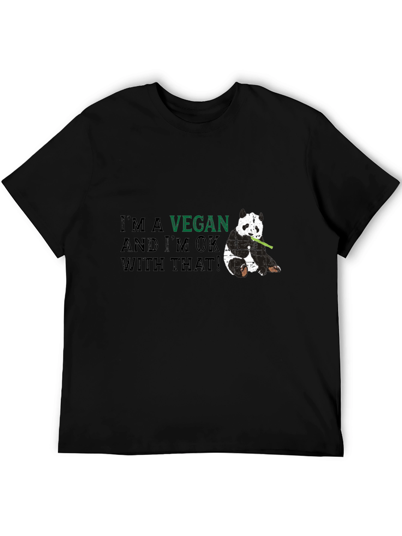 Vegan Panda Graphic T-Shirt